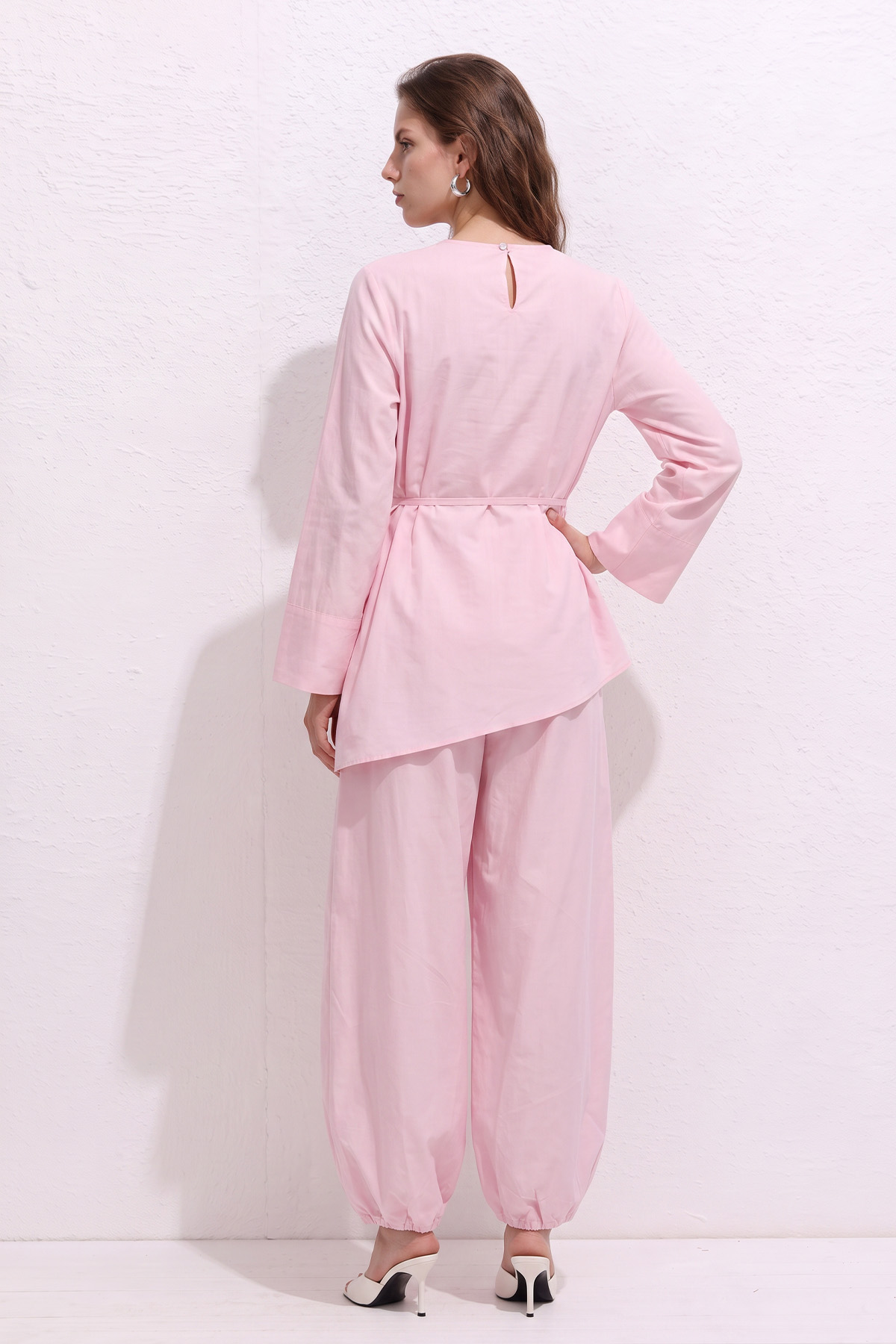 Asimetrik Vual Takım Y0161 - PEMBE  |  