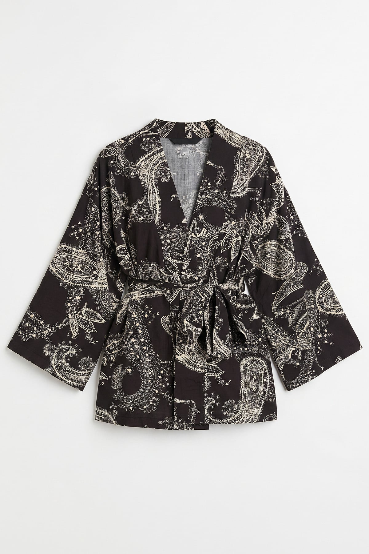 Buta Desenli Kimono Y0167 - KOYU KAHVE |  