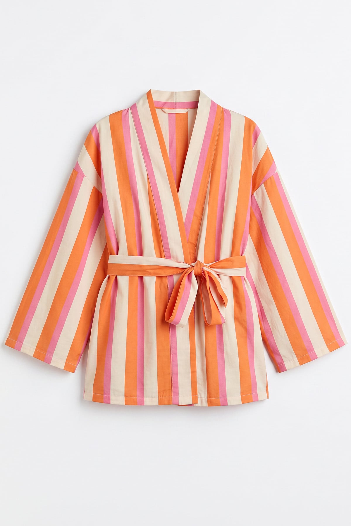 Çizgili Kimono Y0167 - MERCAN |  