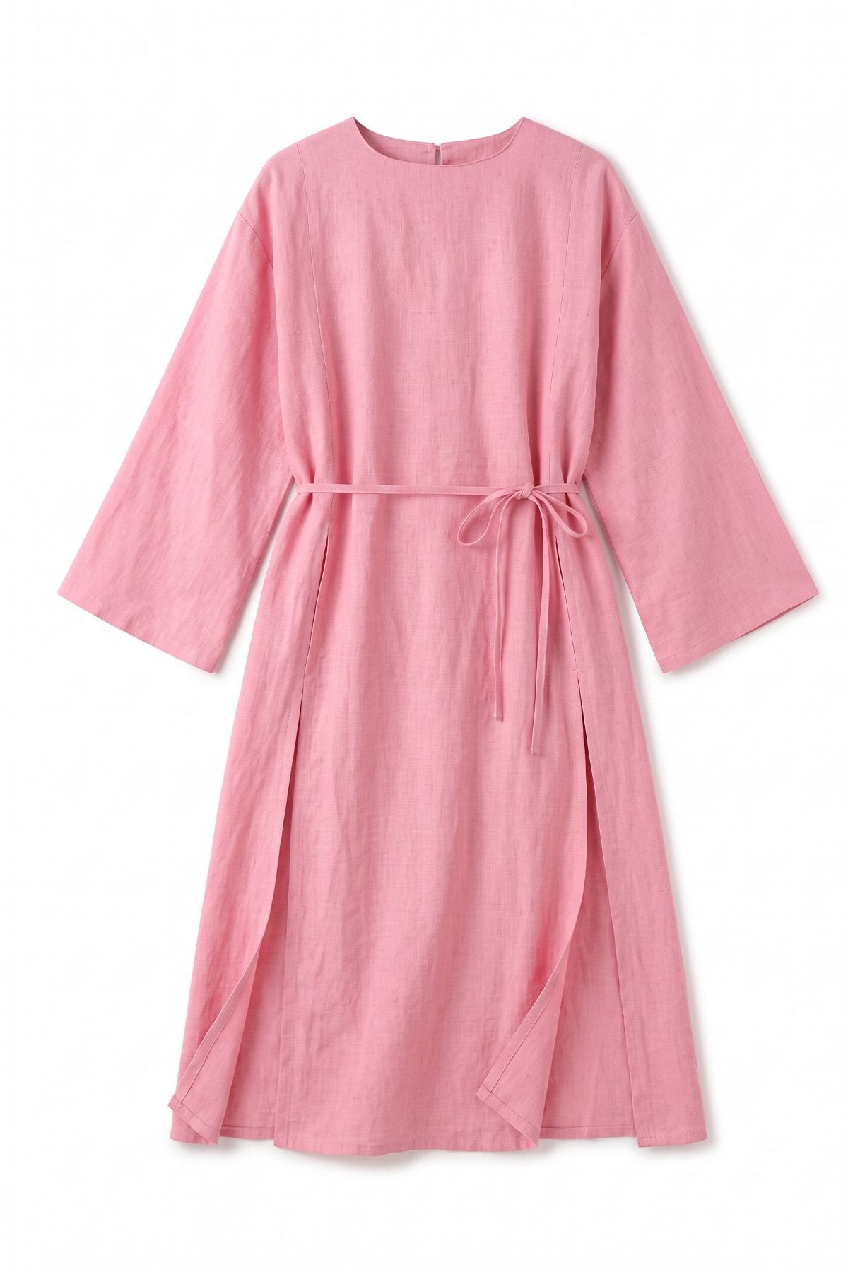 Yırtmaçlı Uzun Tunik Y0163 - PEMBE |  
