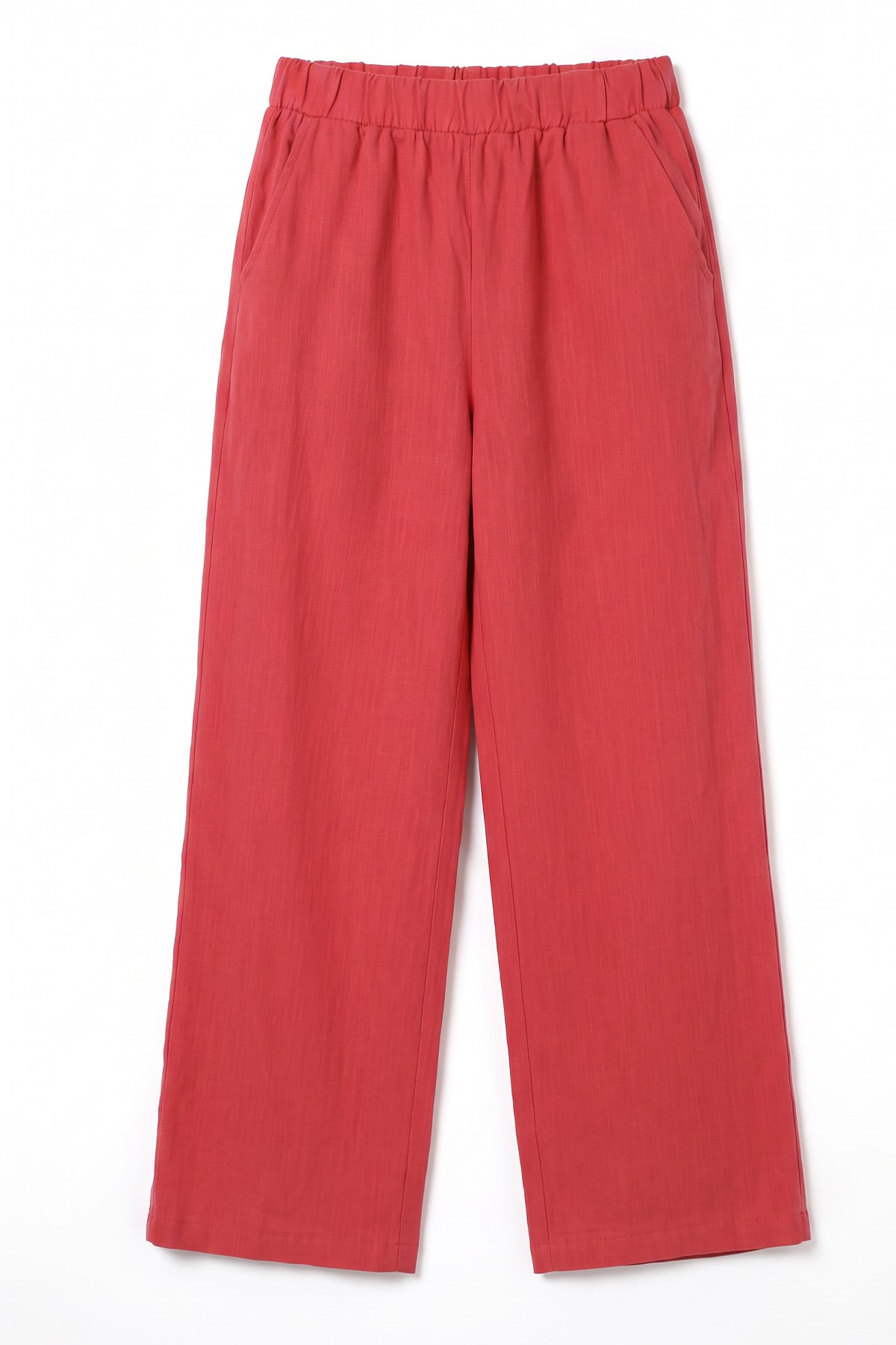 Keten Pantolon Y0155-1 - KIRMIZI | zenne.com 