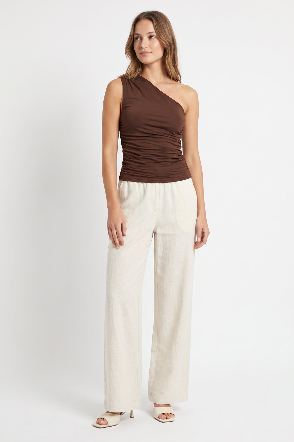 Keten Pantolon Y0155-1 - EKRU | zenne.com 