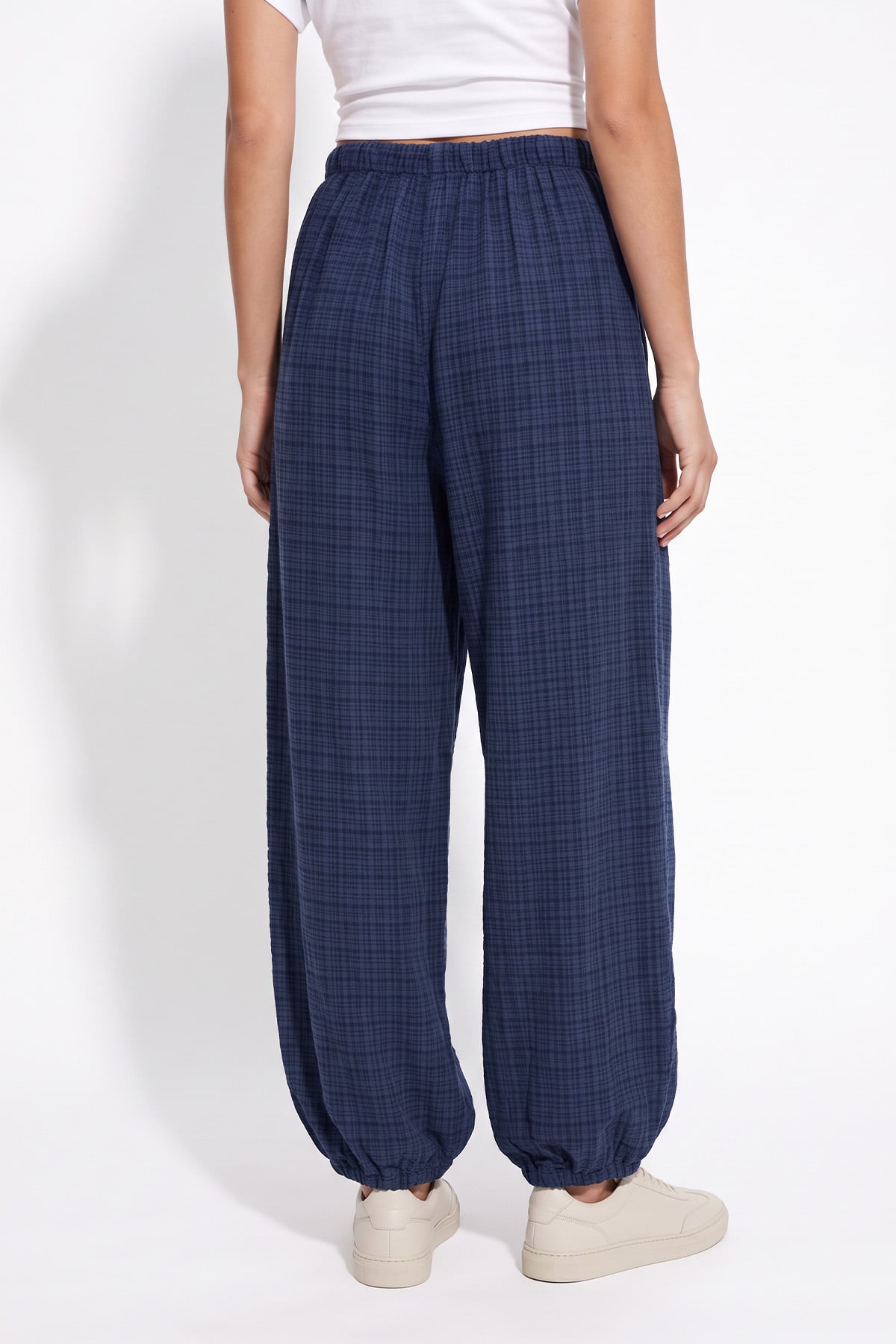 Ekose Şalvar Pantolon 262275 - LACİVERT | zenne.com 