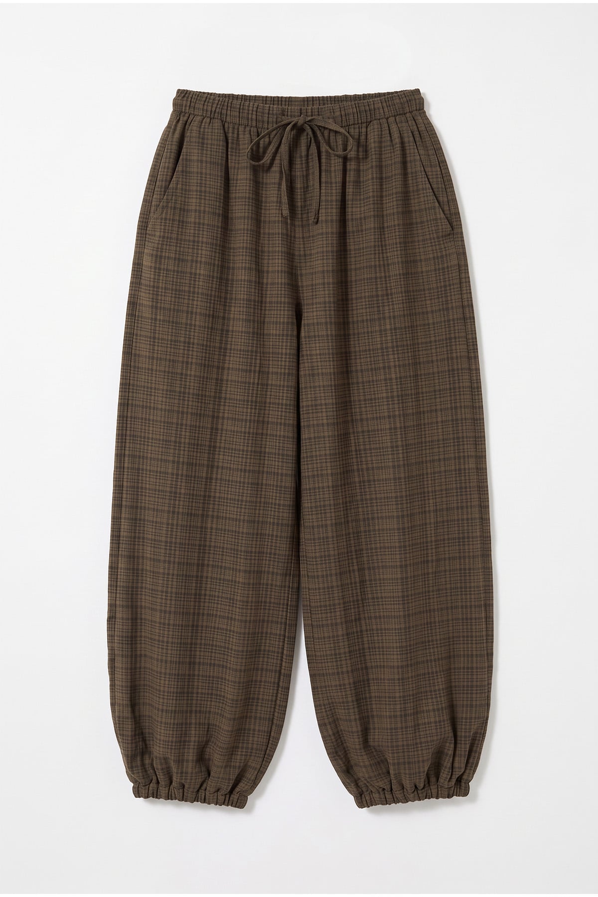 Ekose Şalvar Pantolon 262275 - KAHVE | zenne.com 