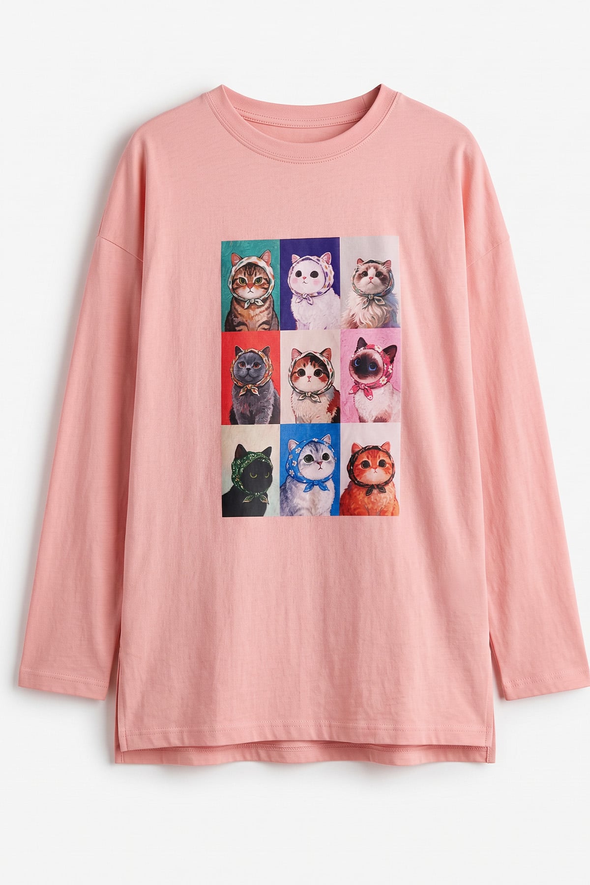 Kedi Baskılı Tunik 13230 - SOMON | zenne.com 