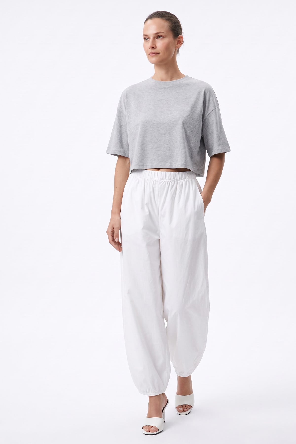 Şalvar Pantolon 262235 - BEYAZ  | zenne.com 