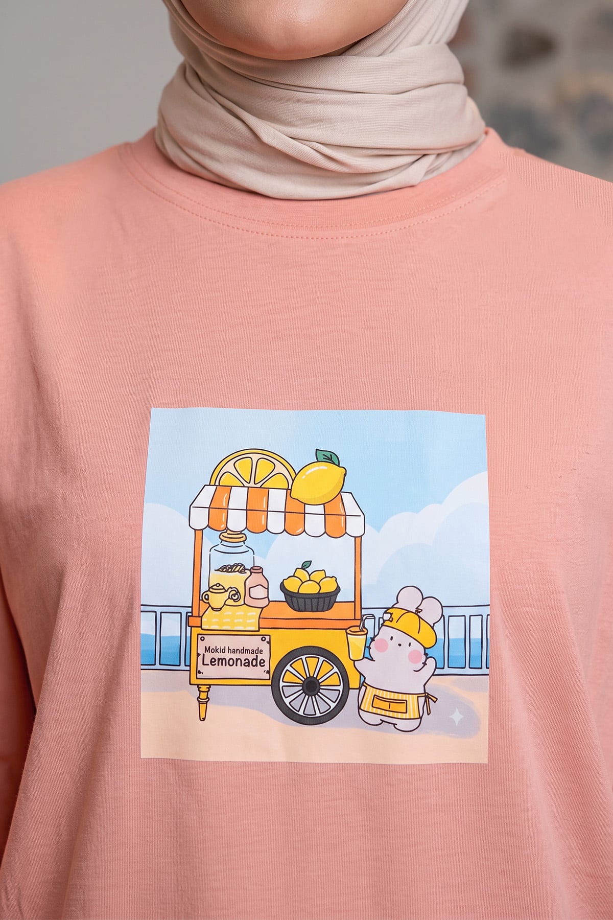 Baskılı Tunik 13227 - PEMBE | zenne.com 