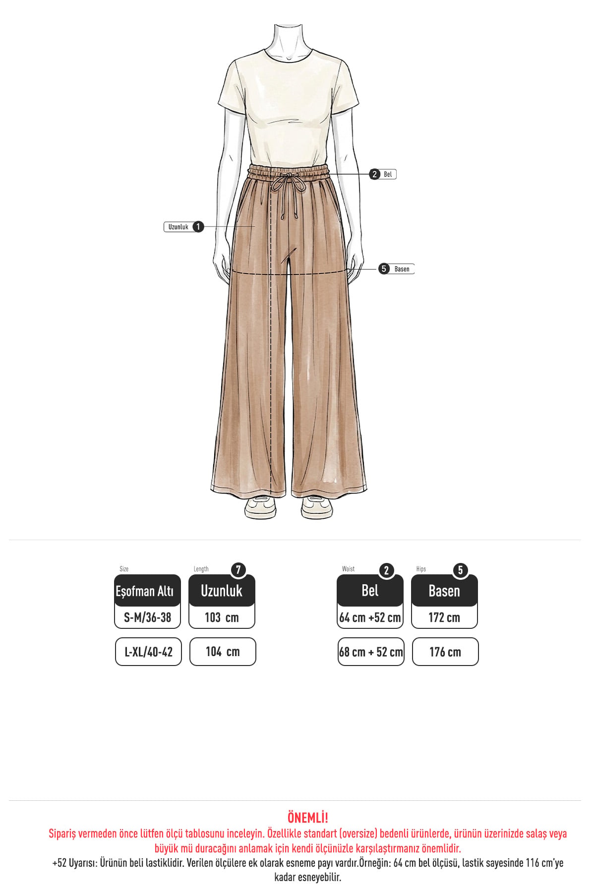 Beli Lastikli Eşofman Altı 3366 - SİYAH | zenne.com 