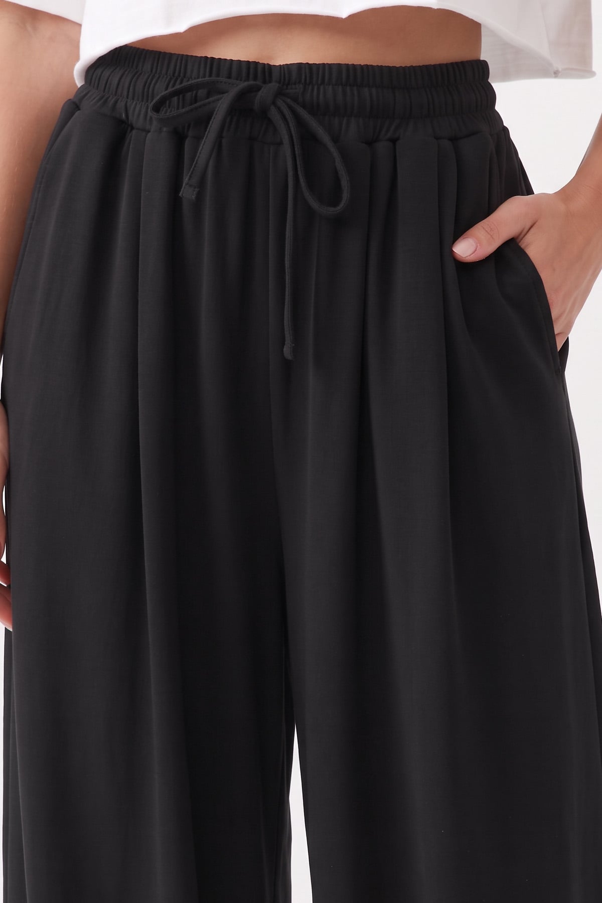 Beli Lastikli Eşofman Altı 3366 - SİYAH | zenne.com 