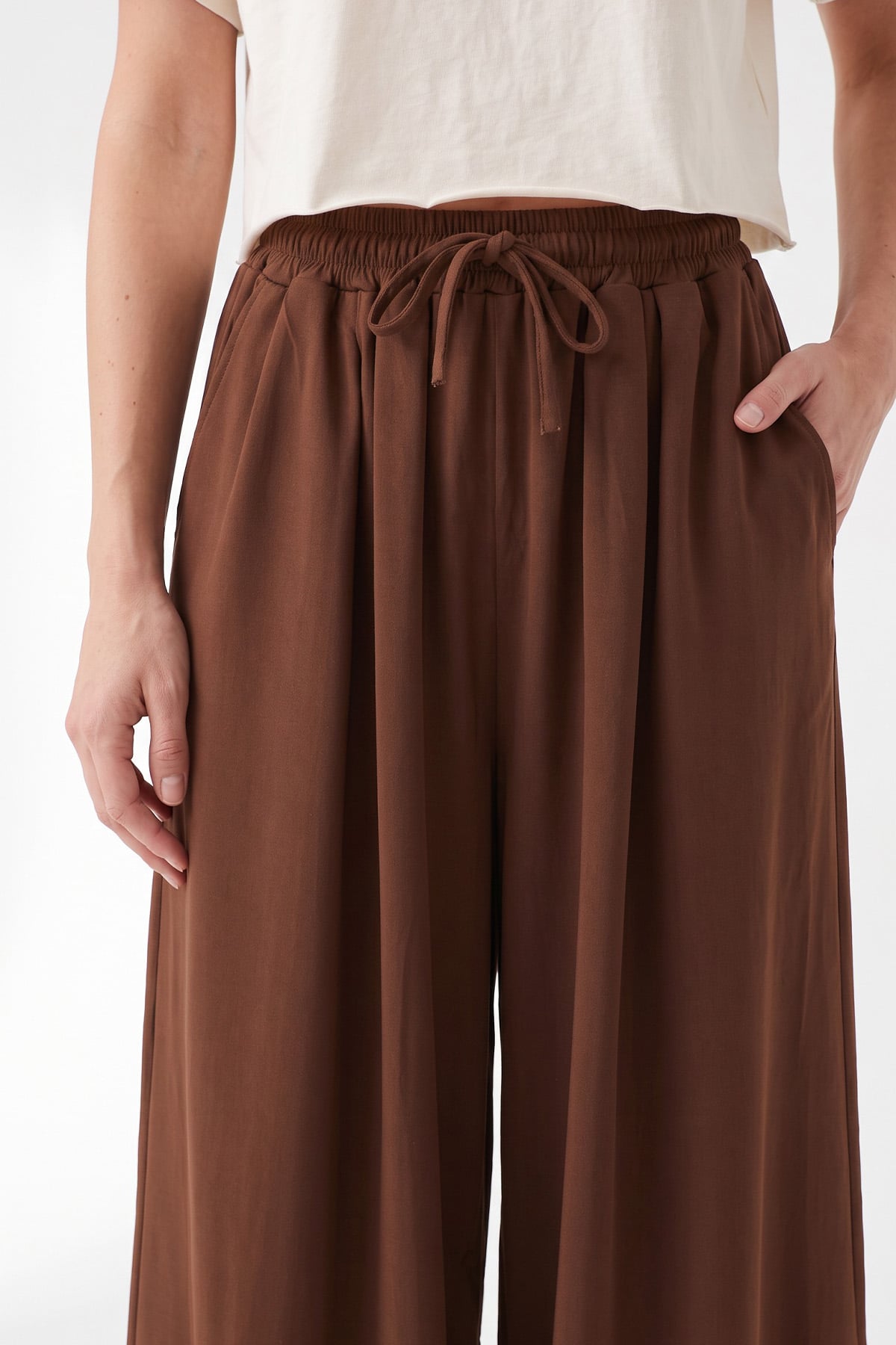 Beli Lastikli Eşofman Altı 3366 - KAHVE | zenne.com 