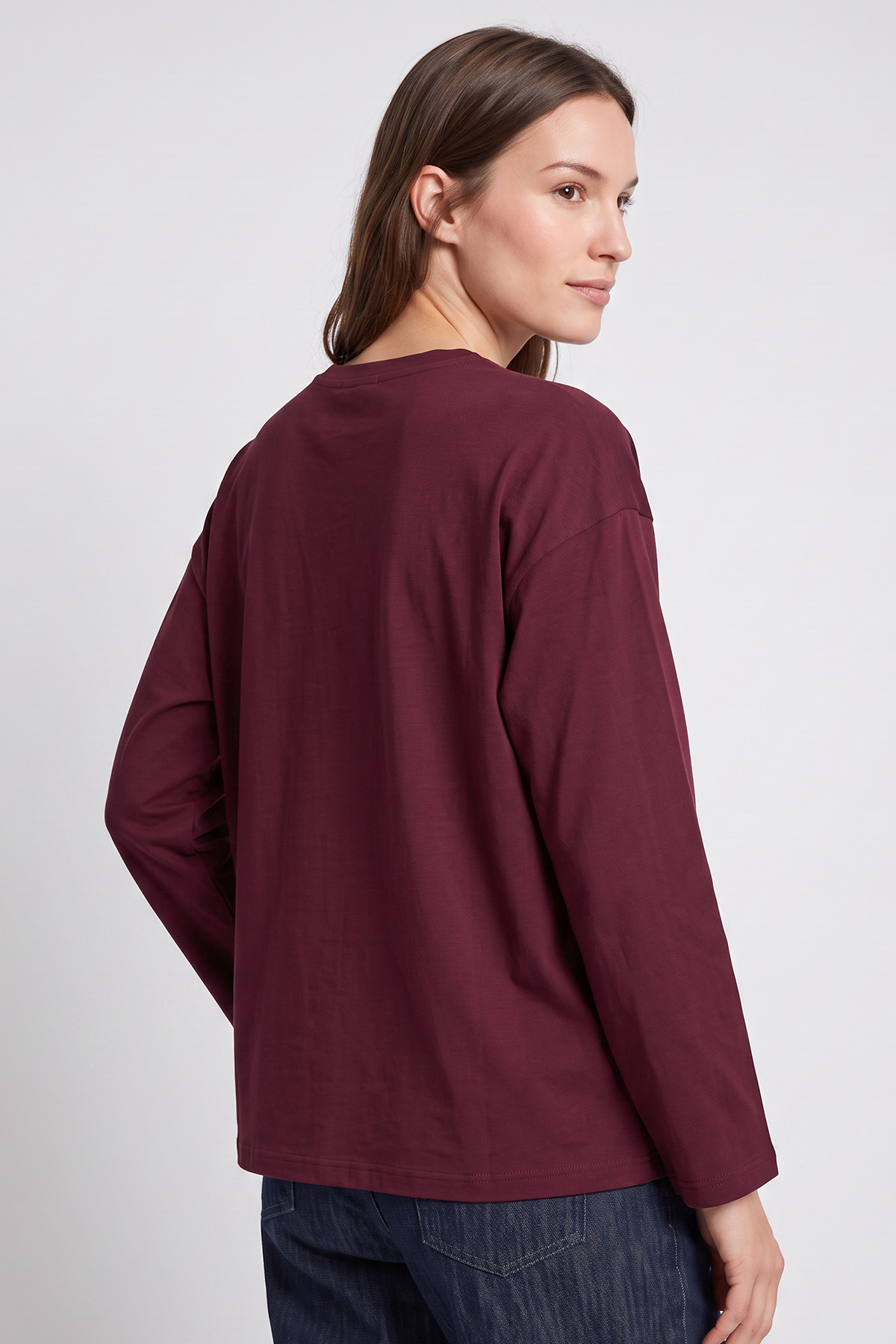 Penye Bluz 13072 - BORDO | zenne.com 