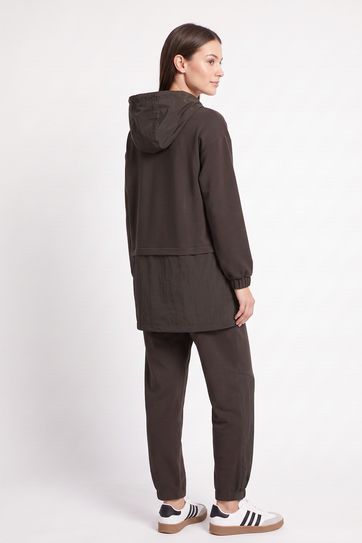 Garnili Şalvar Takım 26153 - KAHVE  | zenne.com 