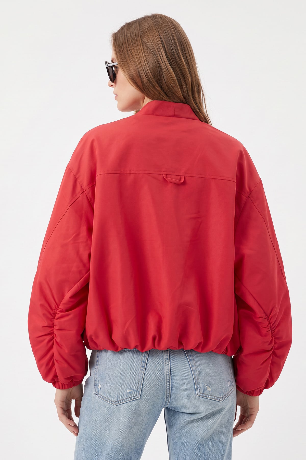 Kruvaze Bomber Ceket 2982 - KIRMIZI | zenne.com 