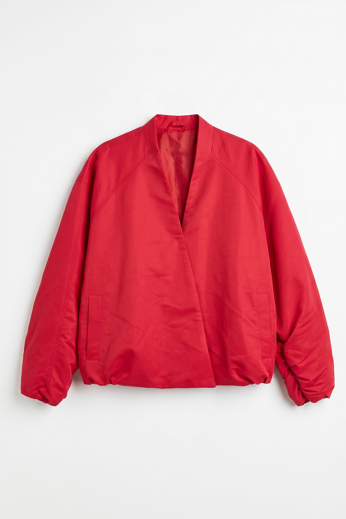 Kruvaze Bomber Ceket 2982 - KIRMIZI | zenne.com 