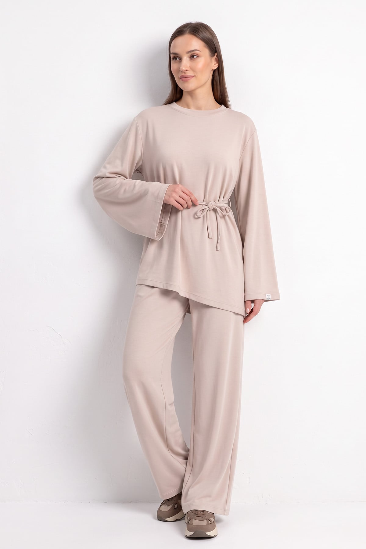 Asimetrik Modal Takım 26173 - BEJ | zenne.com 