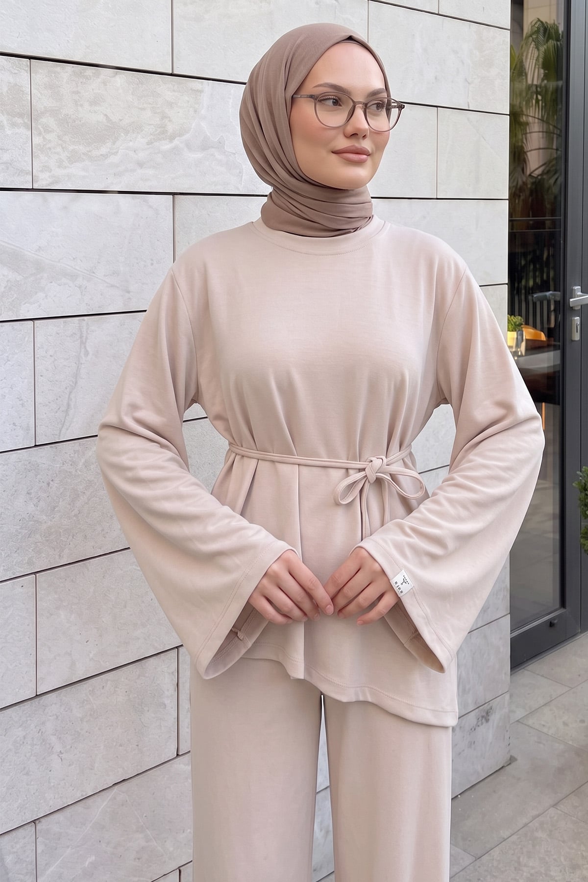 Asimetrik Modal Takım 26173 - BEJ | zenne.com 
