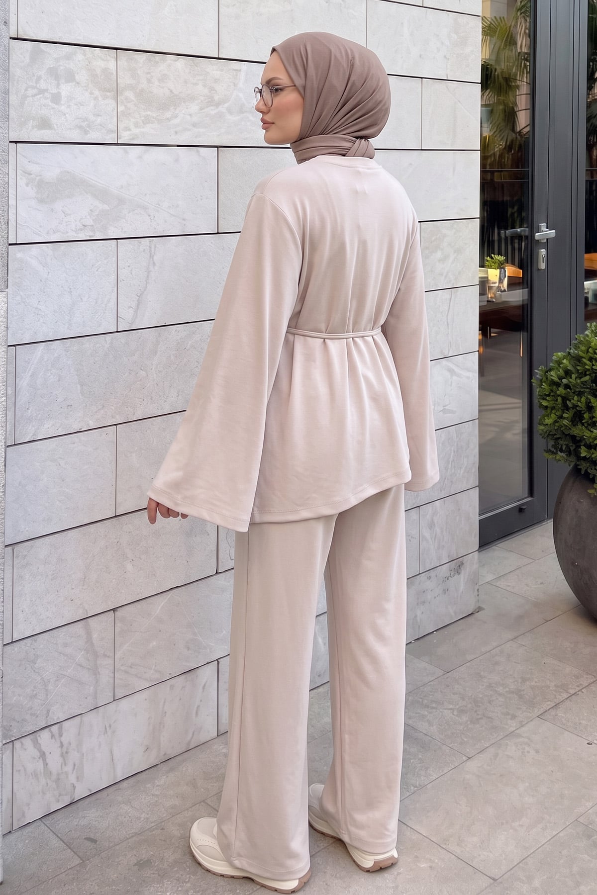 Asimetrik Modal Takım 26173 - BEJ | zenne.com 