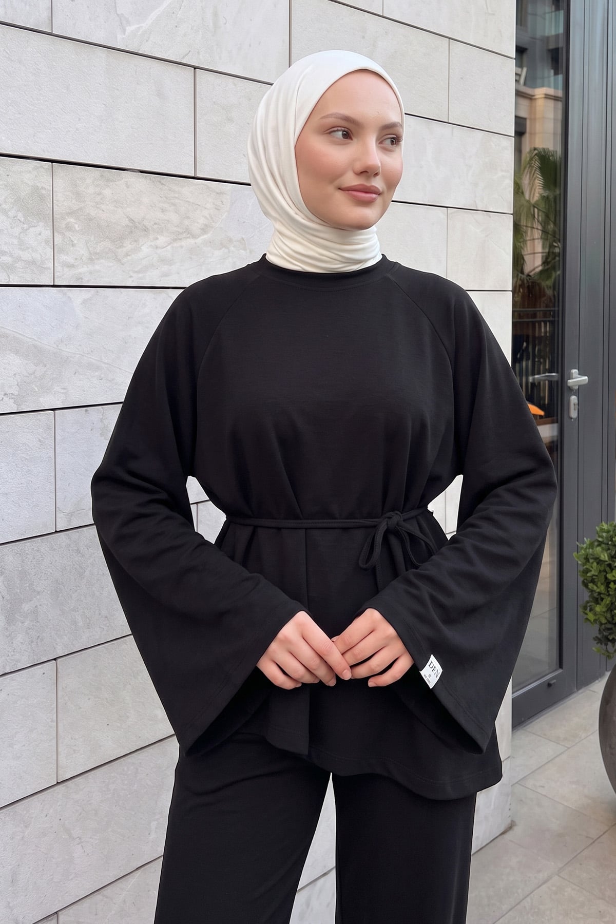 Asimetrik Modal Takım 26173 - SİYAH | zenne.com 