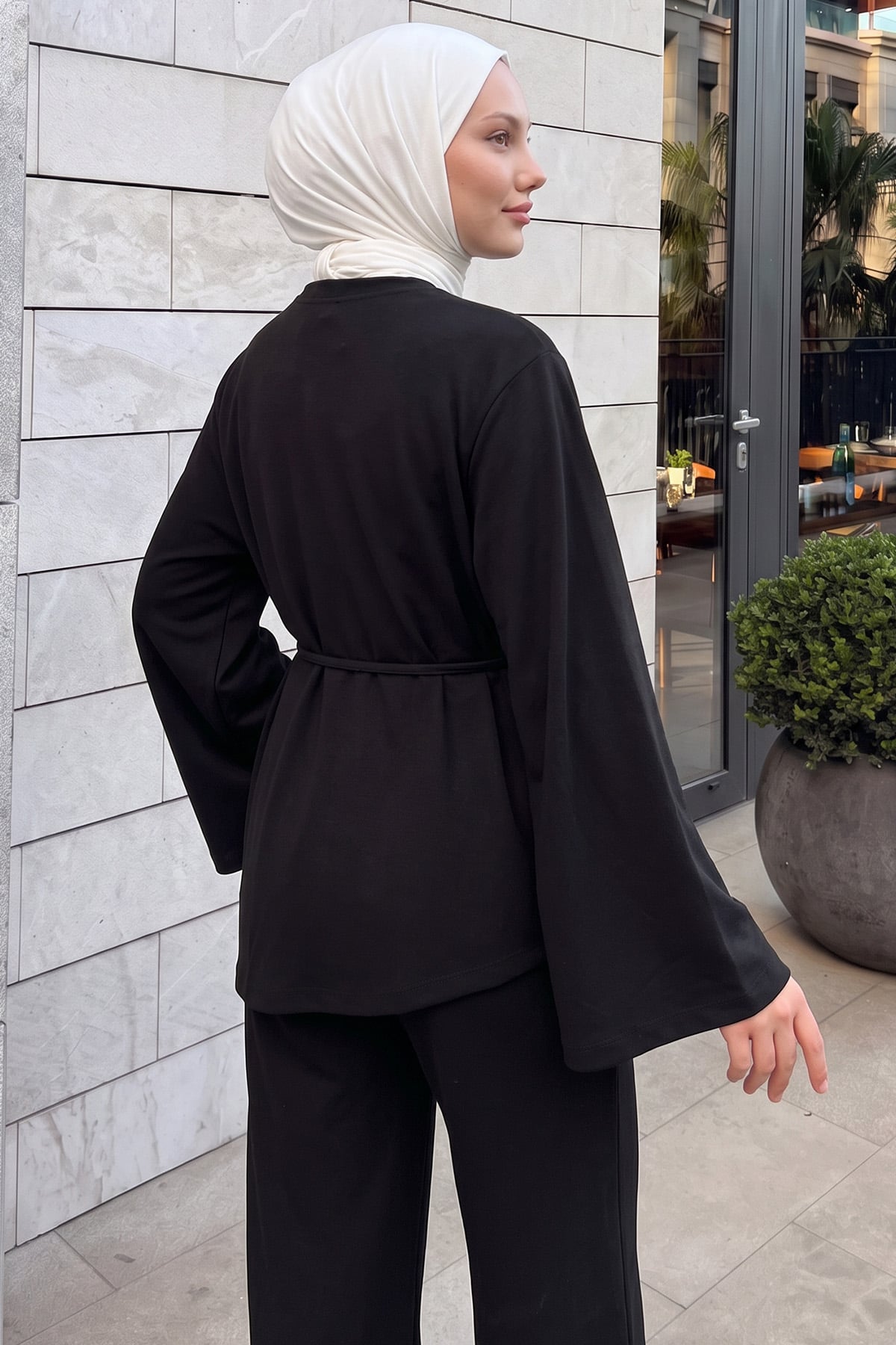 Asimetrik Modal Takım 26173 - SİYAH | zenne.com 