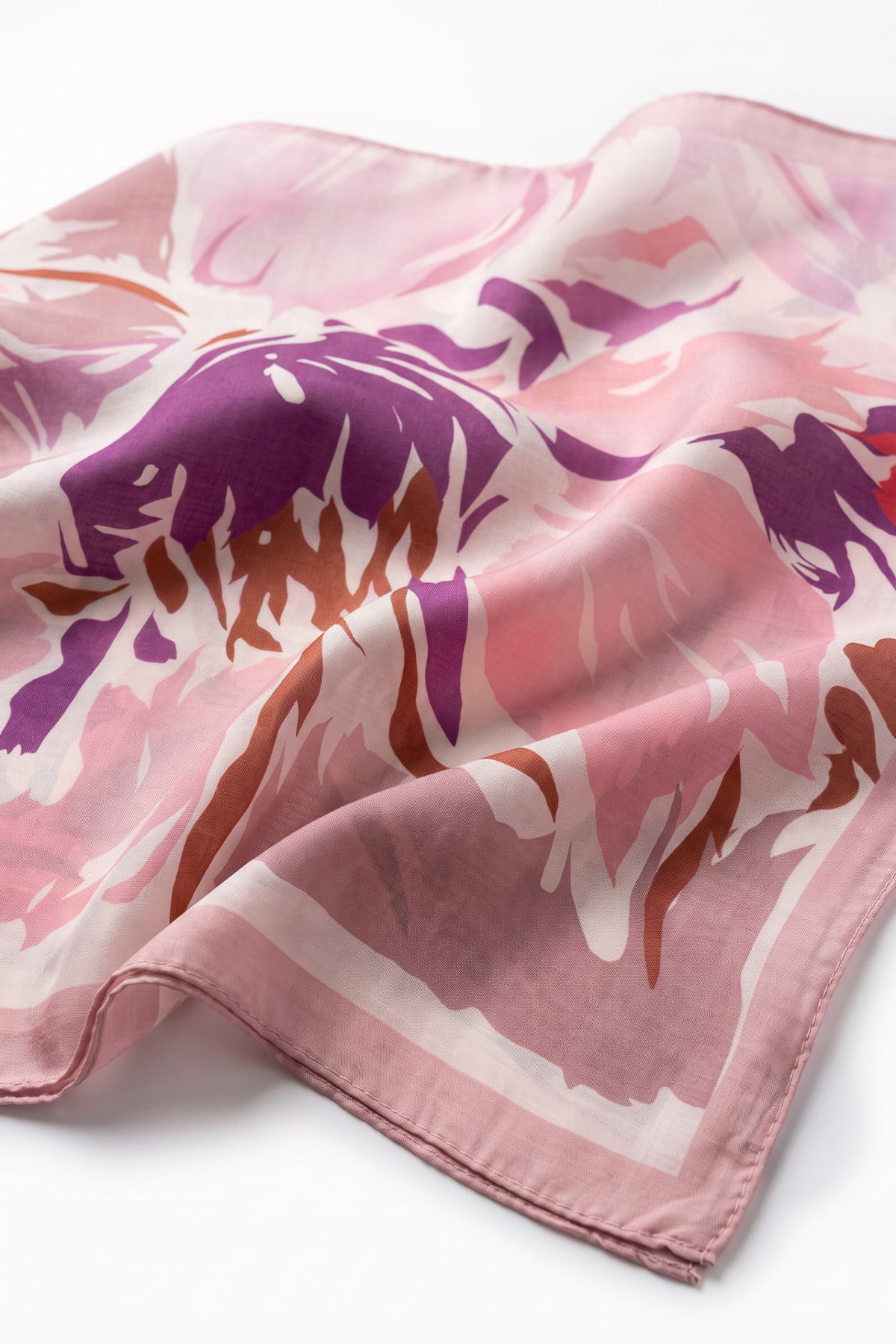 Manolya Çiçeği Aqua Soft Eşarp 8049 - PEMBE | zenne.com 