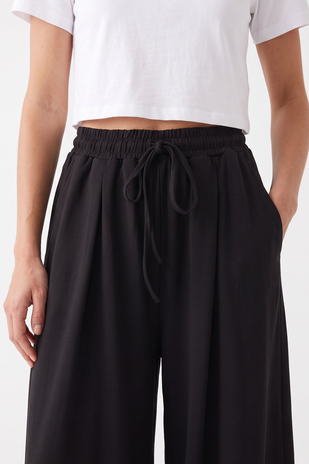 Bol Paça Pantolon 202714 - SİYAH | zenne.com 