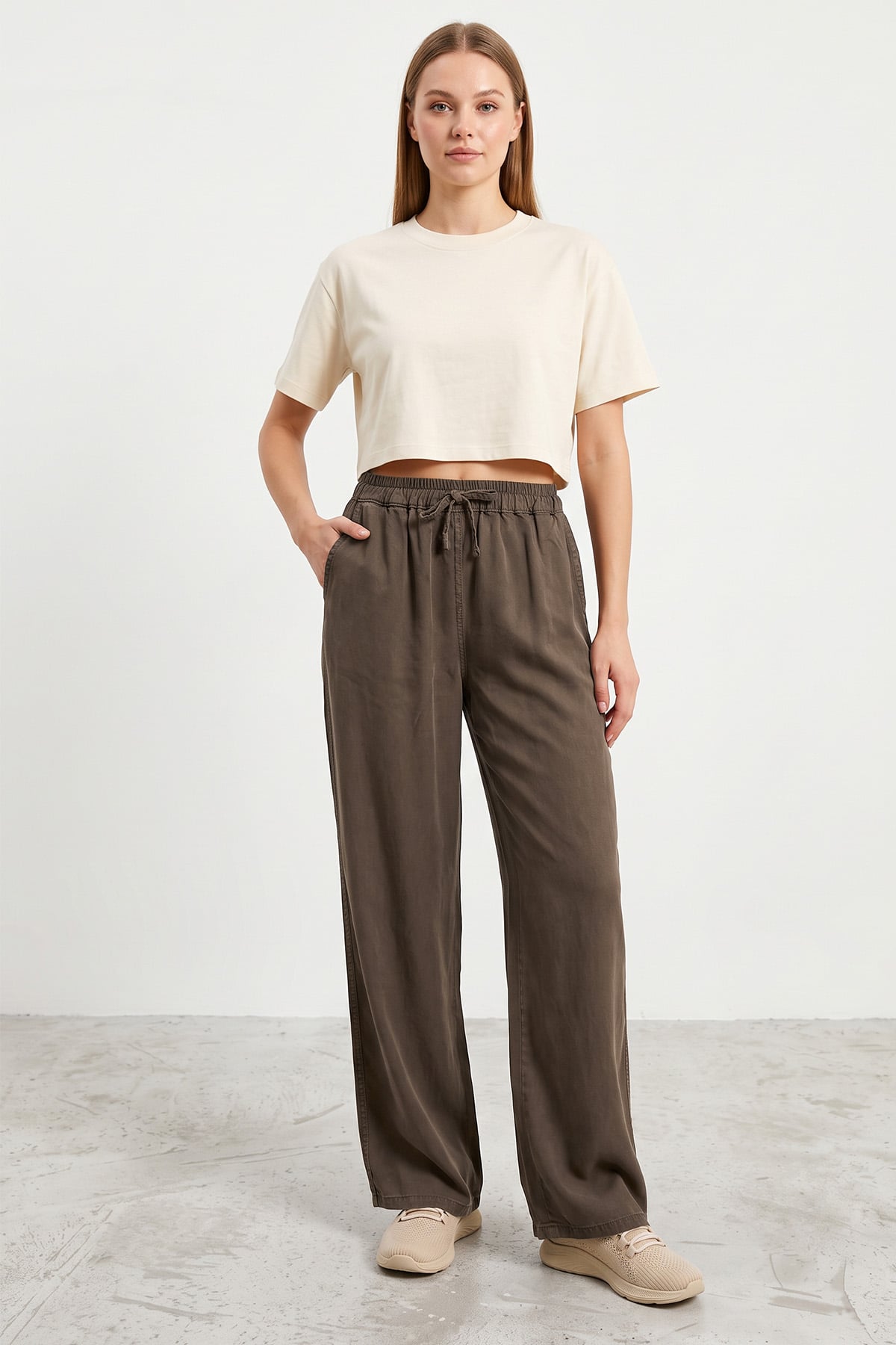 Tensel Pantolon 16000 - KAHVE | zenne.com 