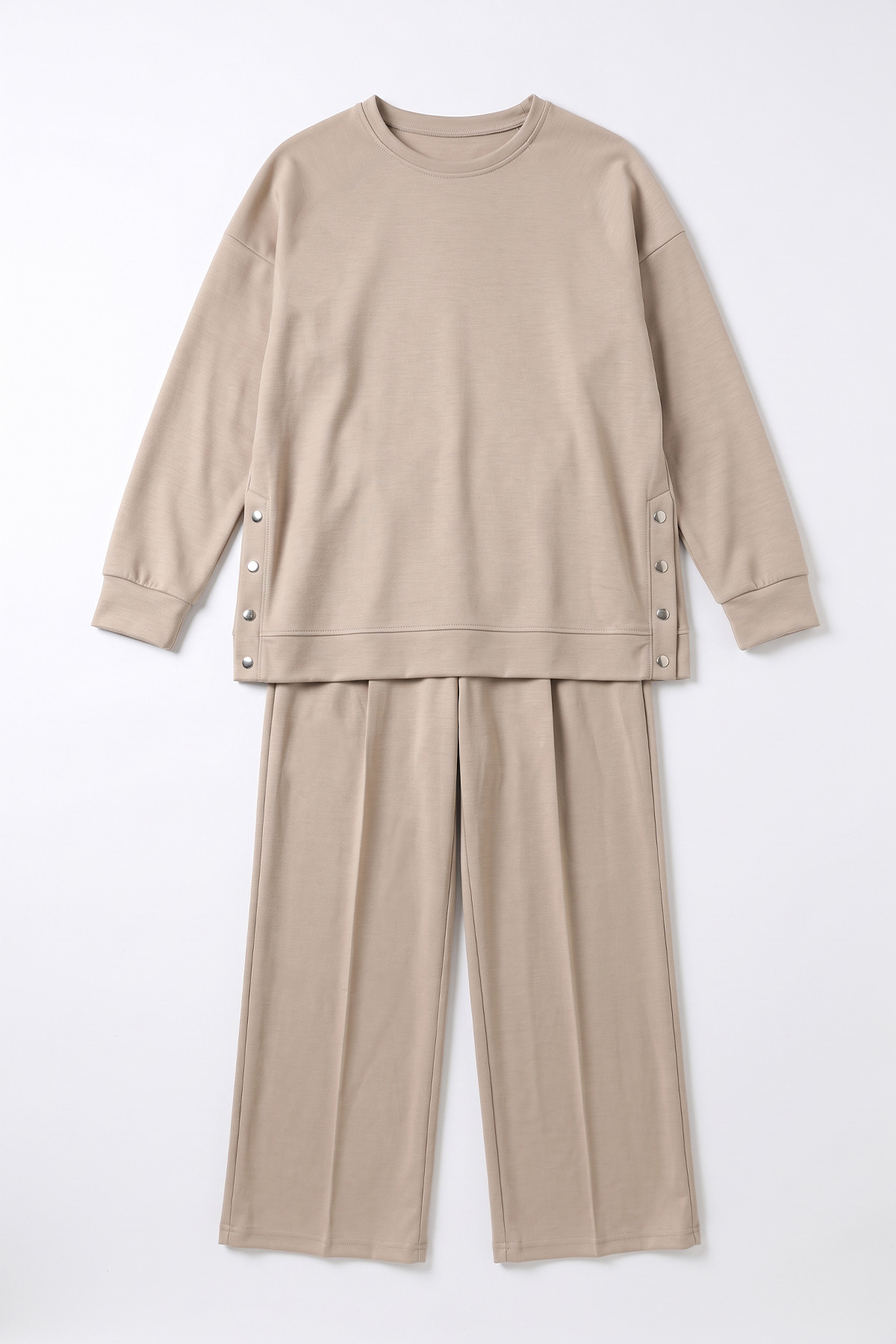 Yanları Çıtçıtlı Oysho Takım 2004 - BEJ | zenne.com 