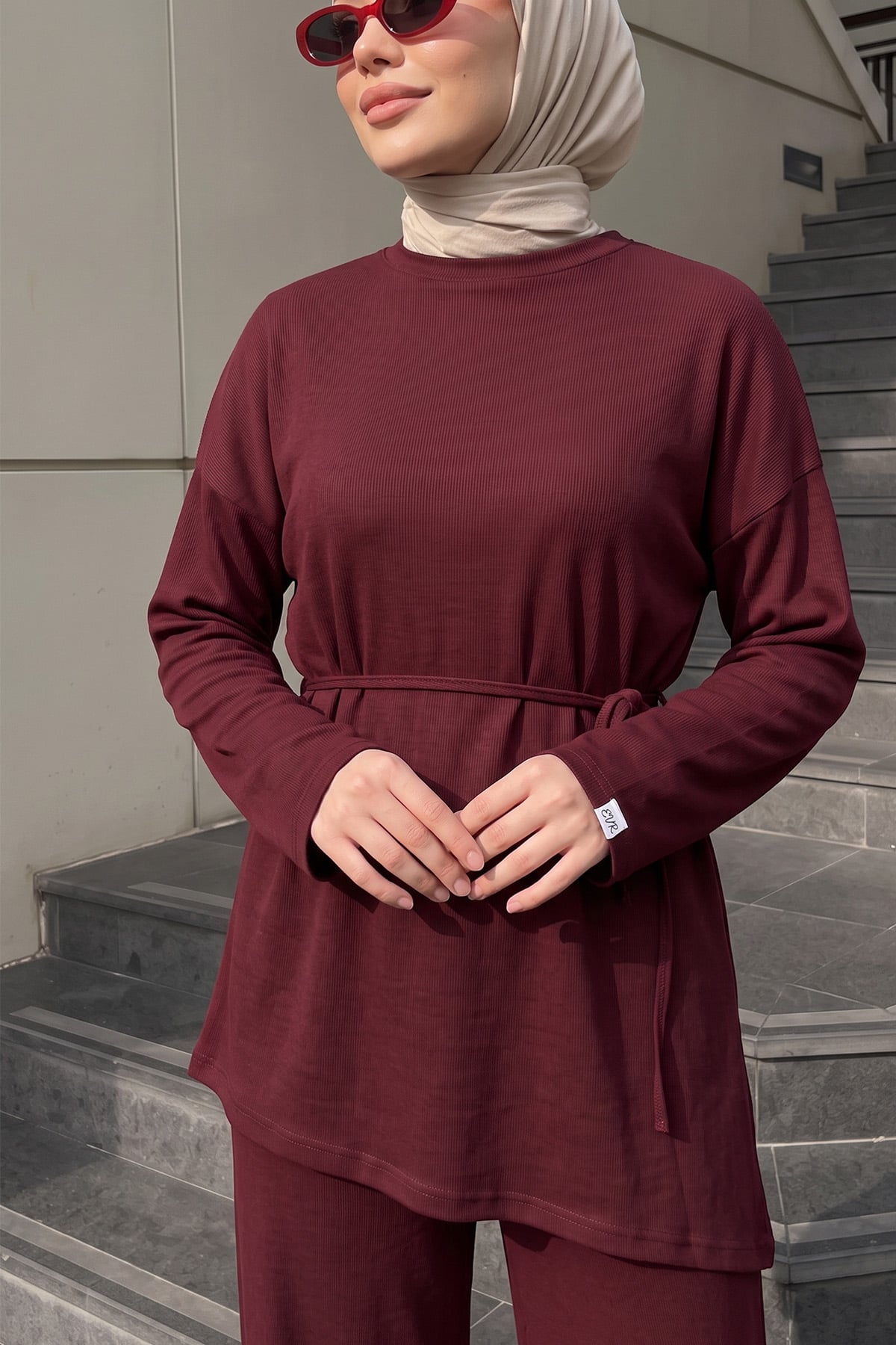 Asimetrik Oysho Takım 272007 - BORDO | zenne.com 