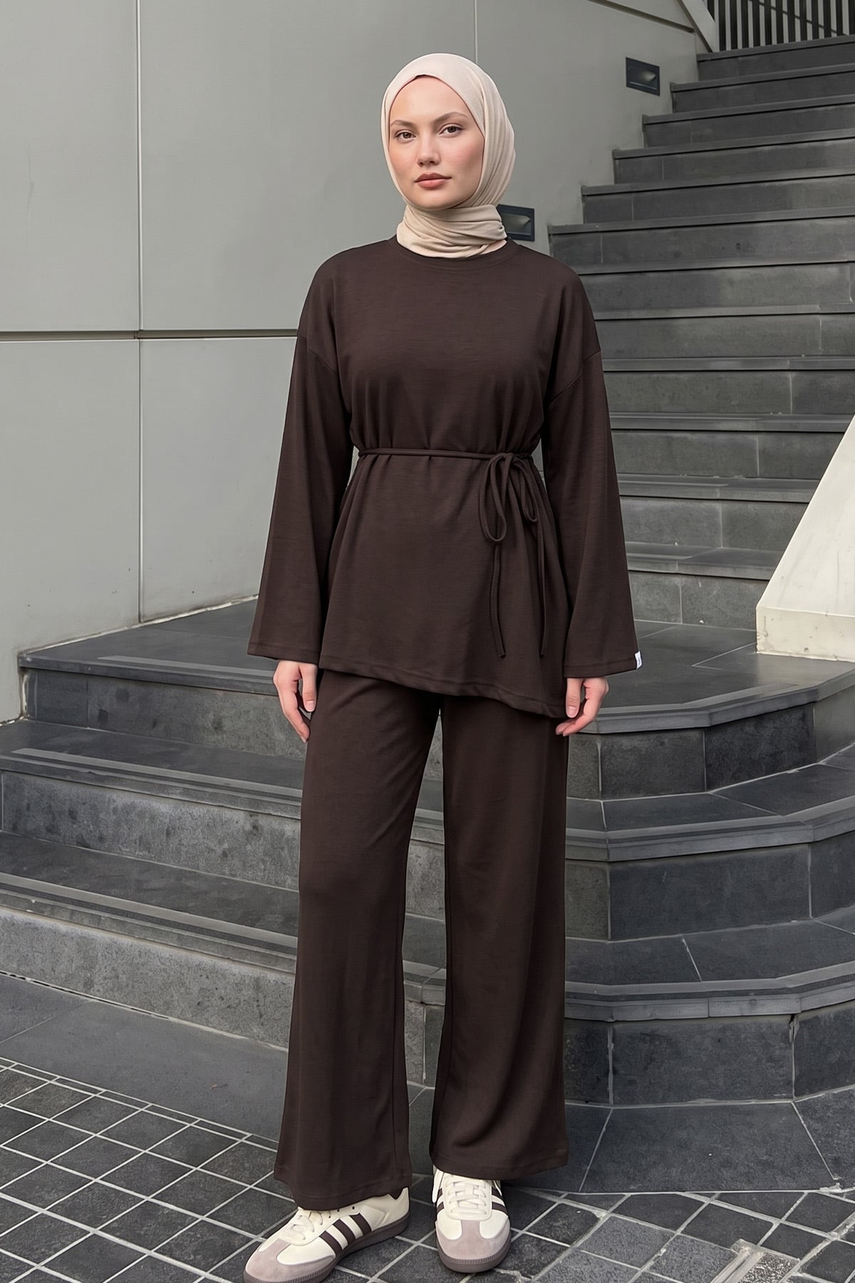 Asimetrik Oysho Takım 272007 - KAHVE | zenne.com 