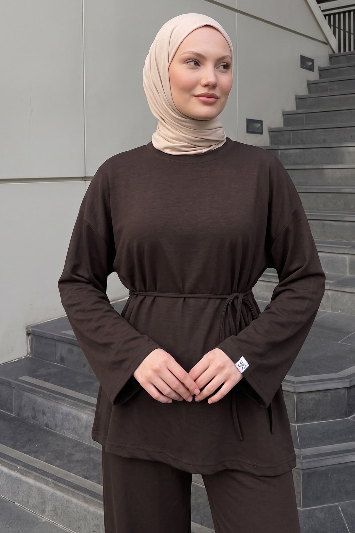 Asimetrik Oysho Takım 272007 - KAHVE | zenne.com 