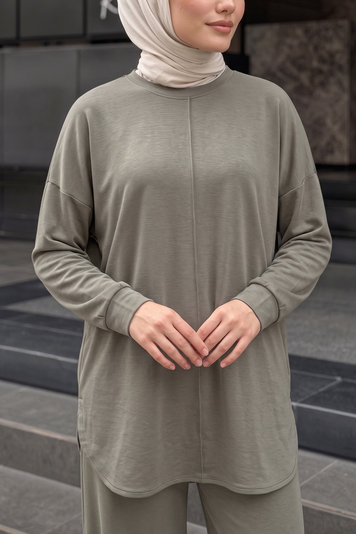 Çıma Detaylı Oysho Takım 2001 - HAKİ | zenne.com 