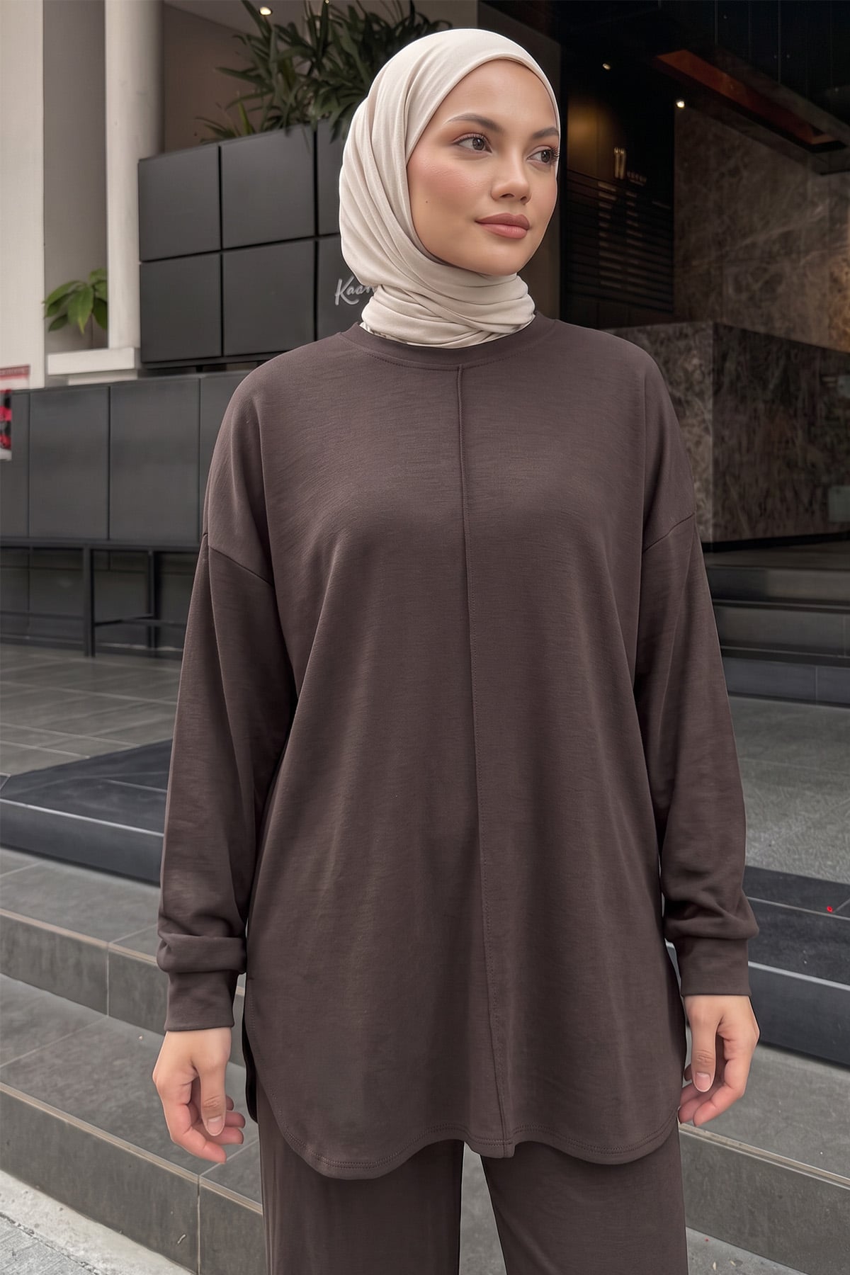 Çıma Detaylı Oysho Takım 2001 - KAHVE | zenne.com 