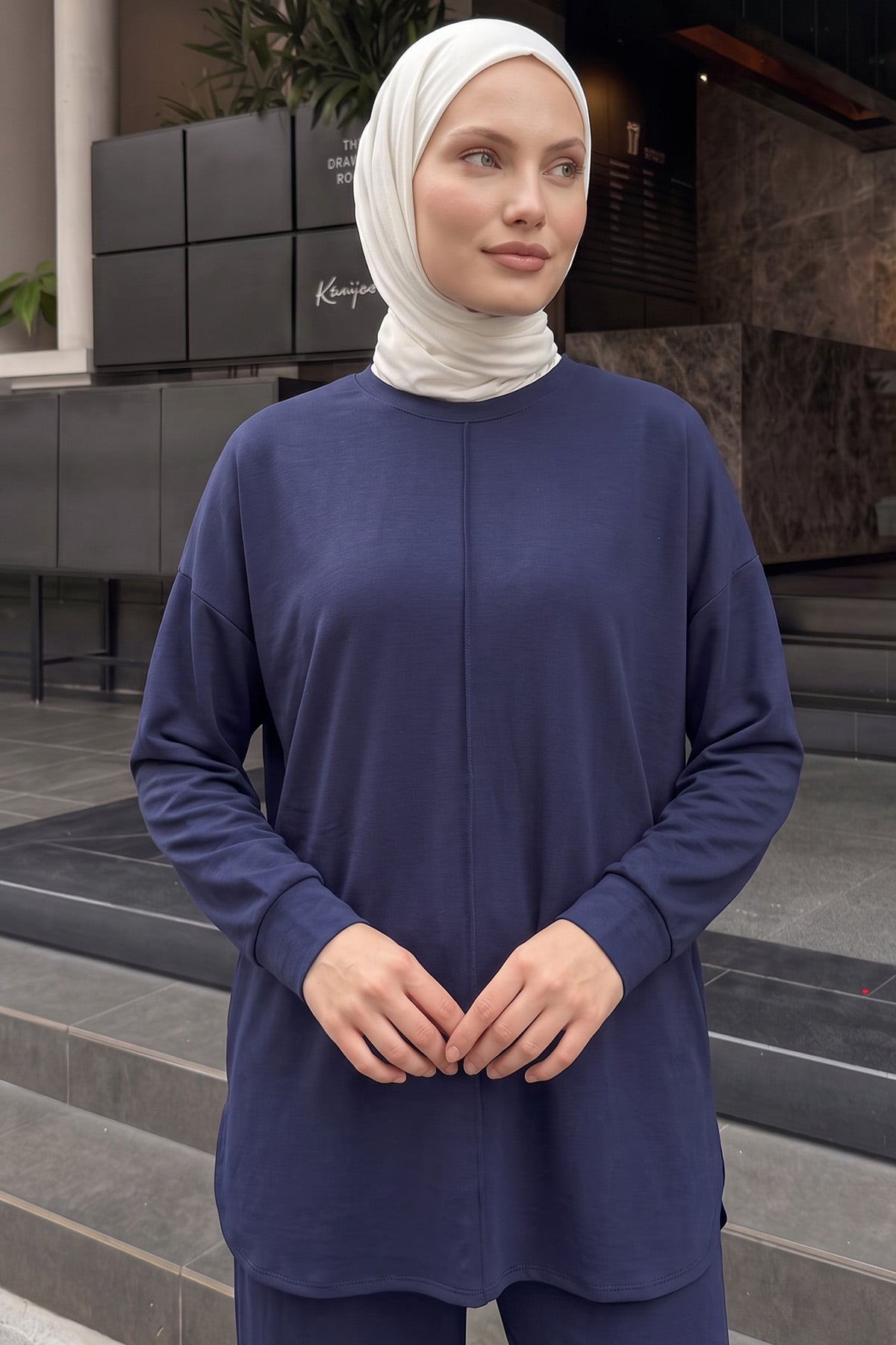 Çıma Detaylı Oysho Takım 2001 - LACİVERT | zenne.com 
