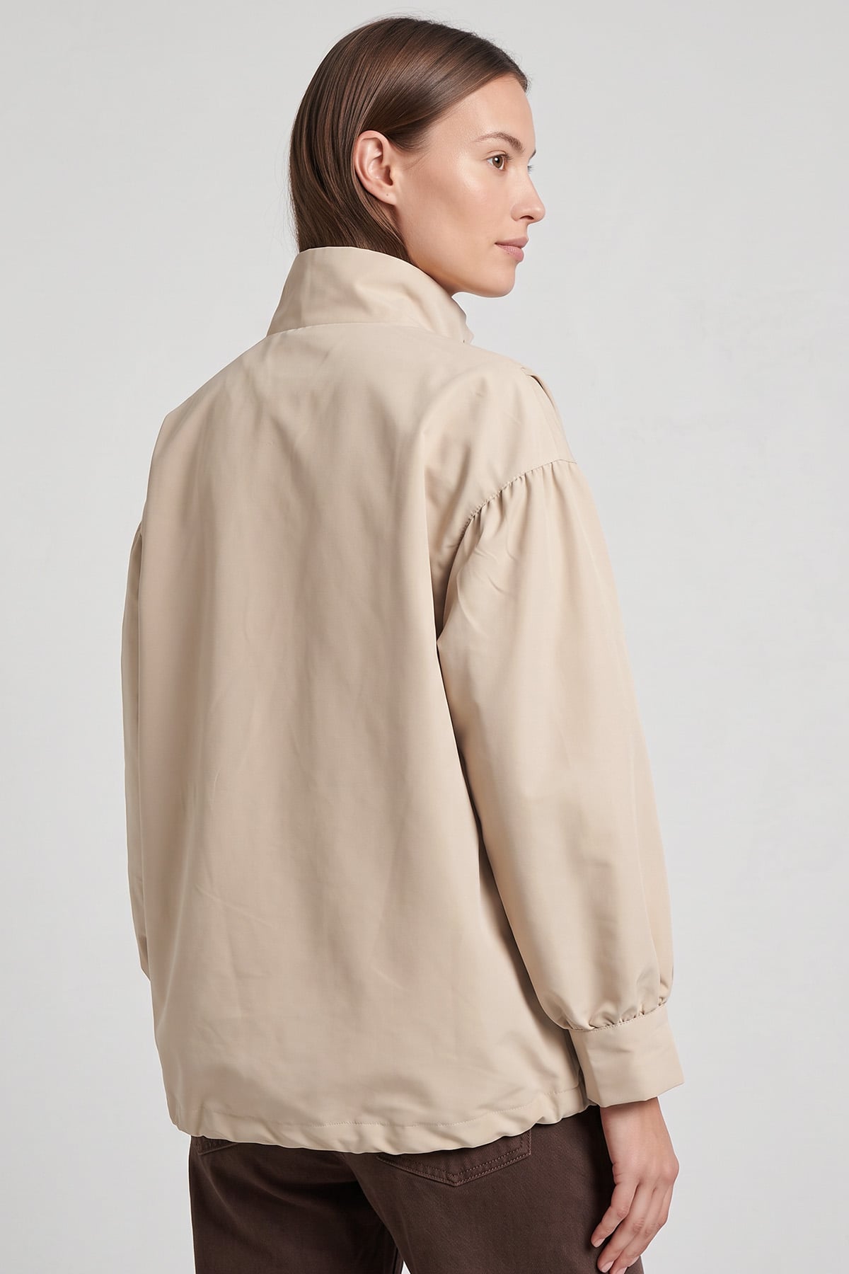 Dik Yaka Trençkot 202708 - TAŞ | zenne.com 