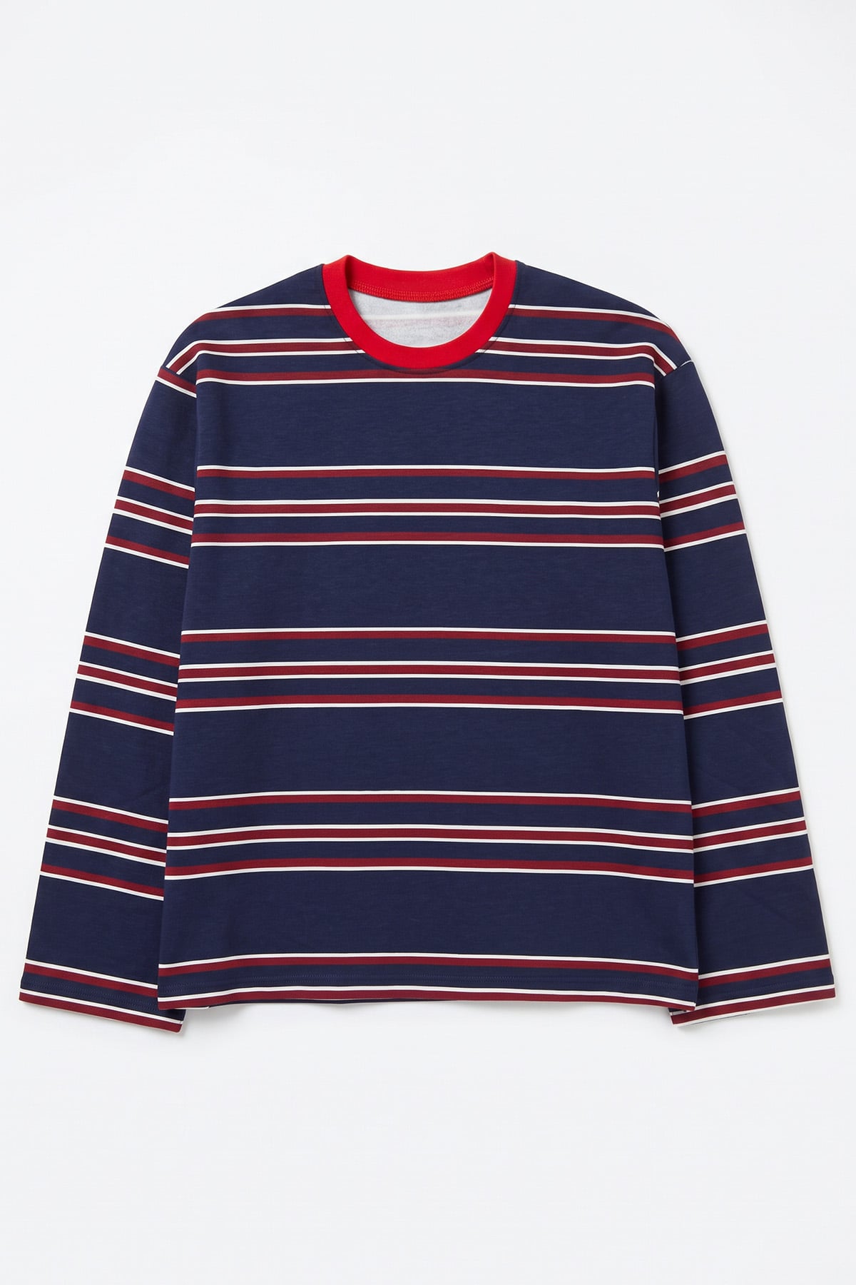 Bisiklet Yaka İnce Çizgili Tunik 27189 - LACİVERT | zenne.com 