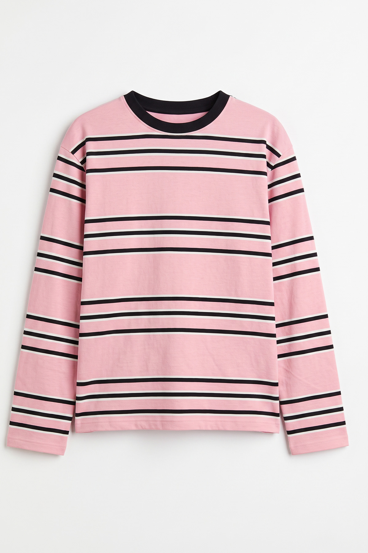 Bisiklet Yaka İnce Çizgili Tunik 27189 - PEMBE | zenne.com 