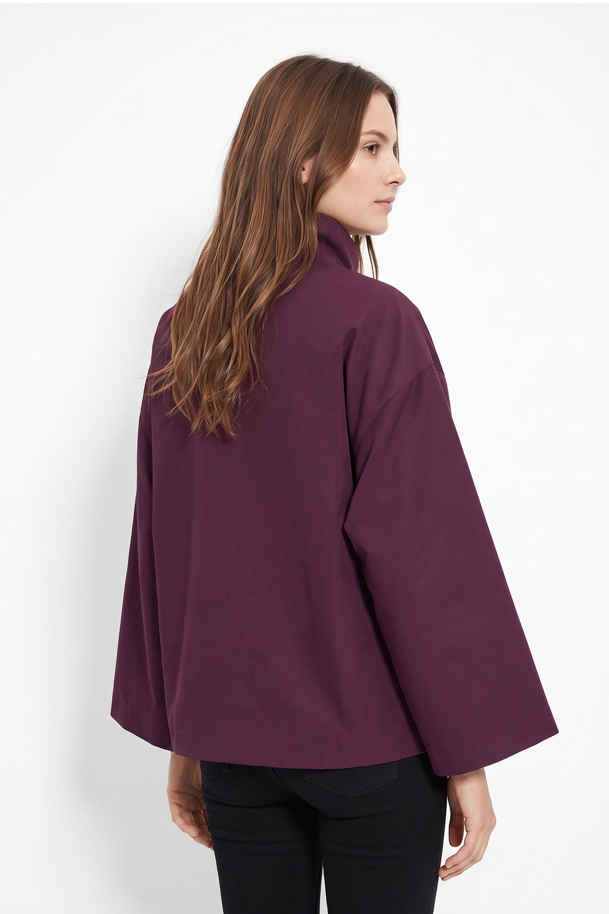 Kemerli Trençkot 202723 - MÜRDÜM | zenne.com 