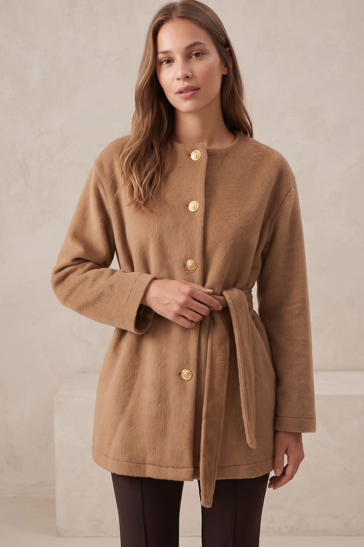 Fox Kuşaklı Kaban 202726 - CAMEL | zenne.com 