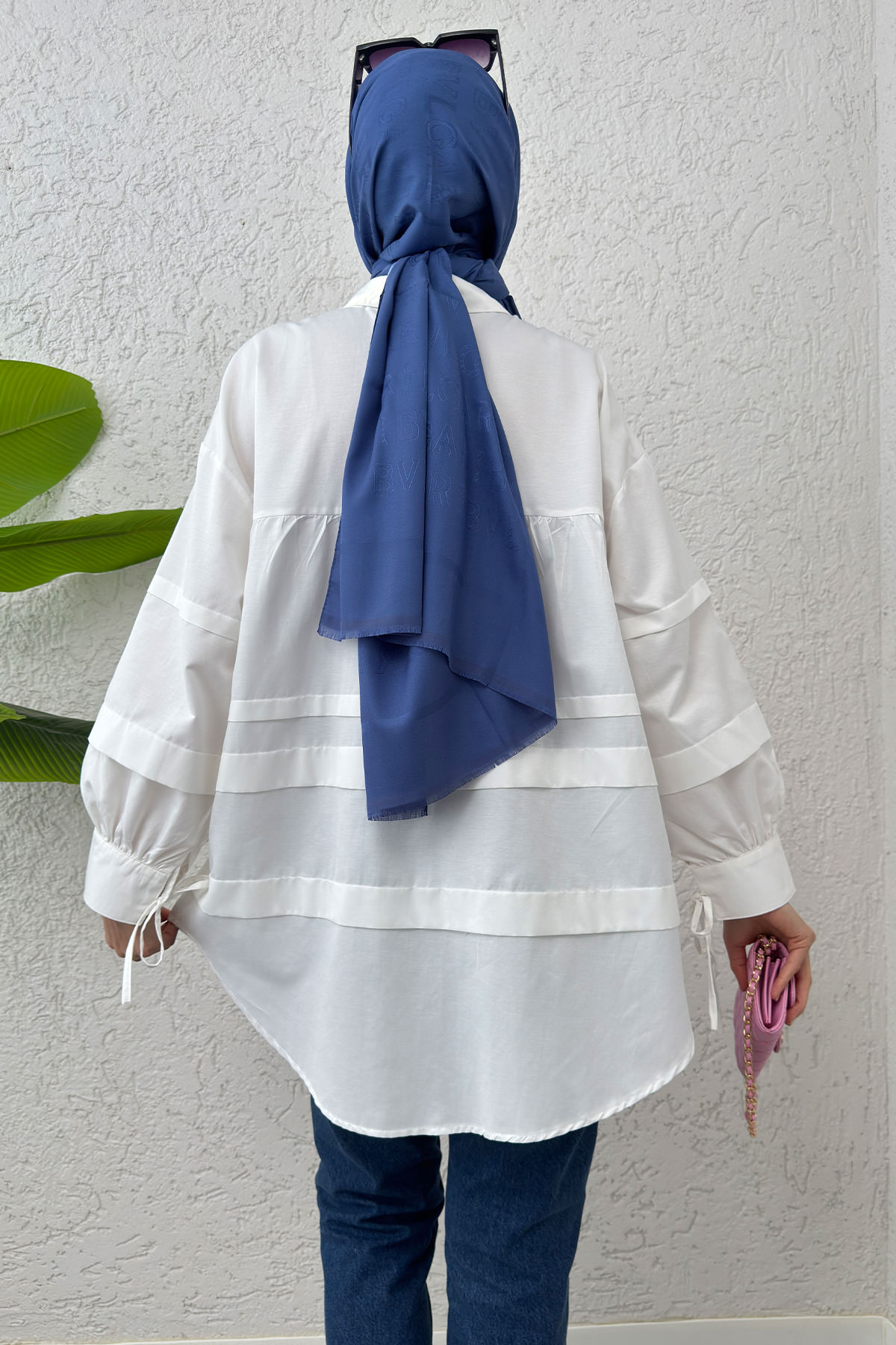 Double Kat Detaylı Tunik 2250 - BEYAZ |  