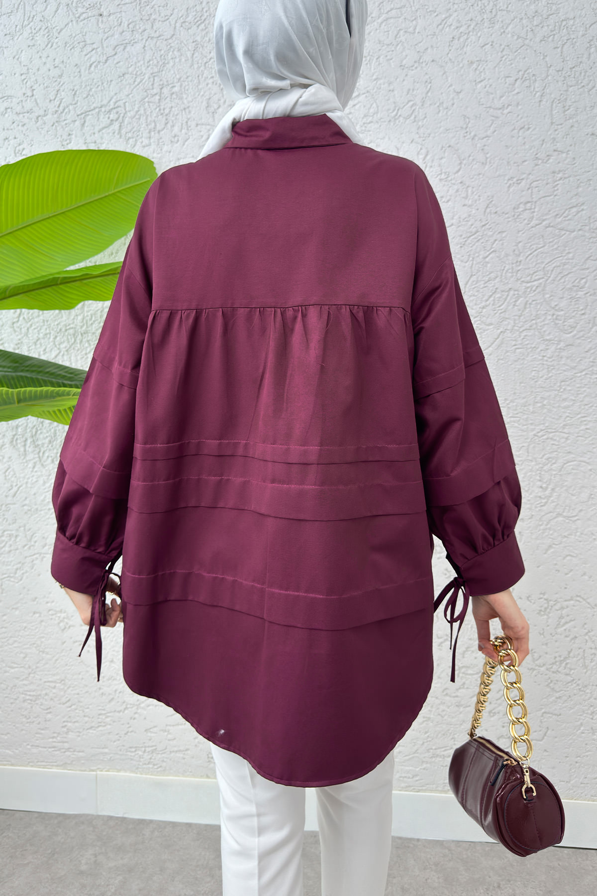 Double Kat Detaylı Tunik 2250 - BORDO |  