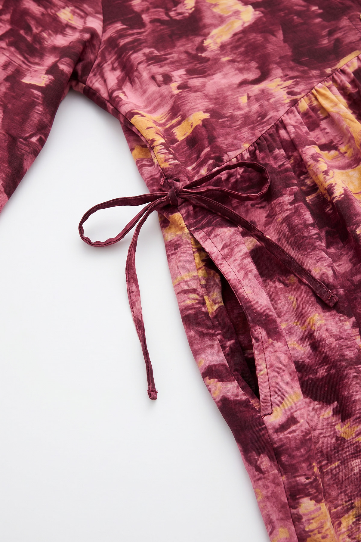 Batik Desen Viscon Elbise 2310 - FUŞYA |  