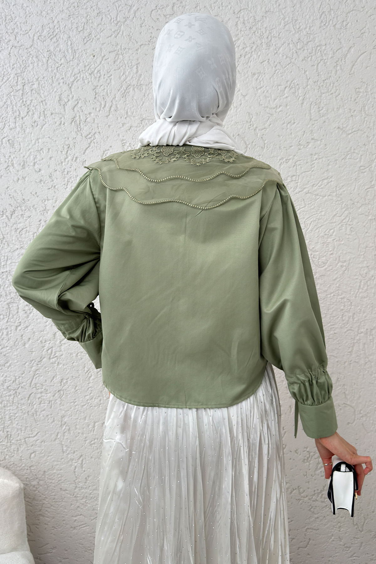 Bebe Yaka Kısa Gömlek 2254 - MİNT YEŞİLİ |  