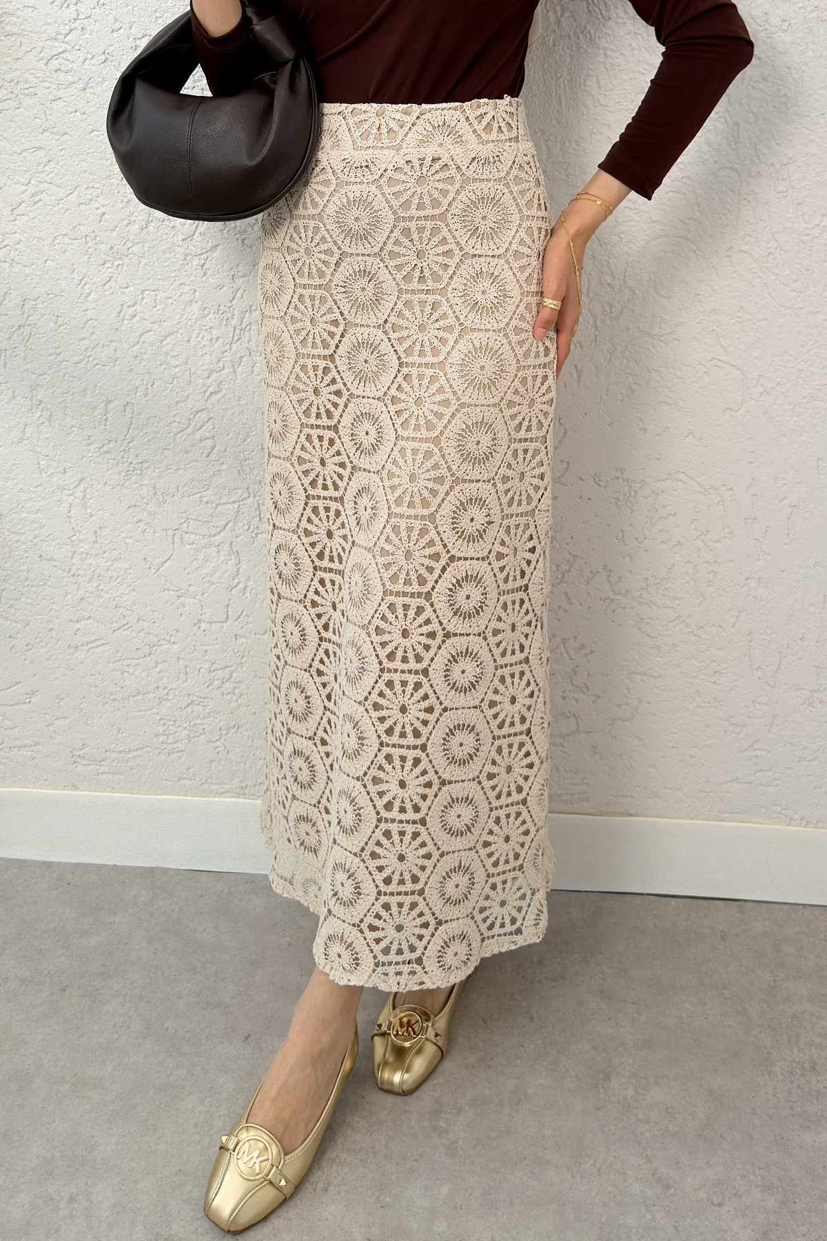 Kat Kat Kloş Etek 2306 - SİYAH |  