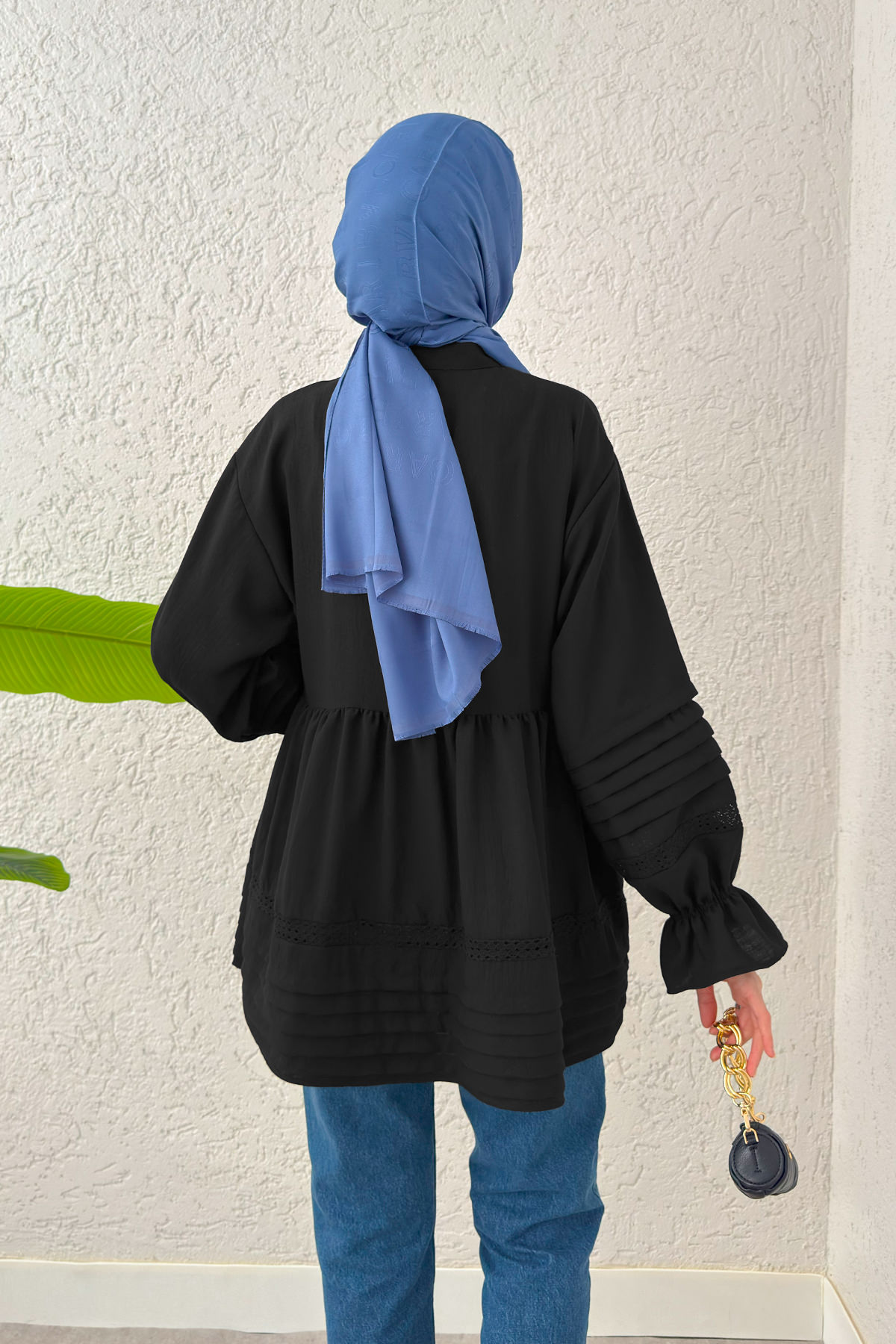 Fisto Detaylı Tunik 2208 - SİYAH |  
