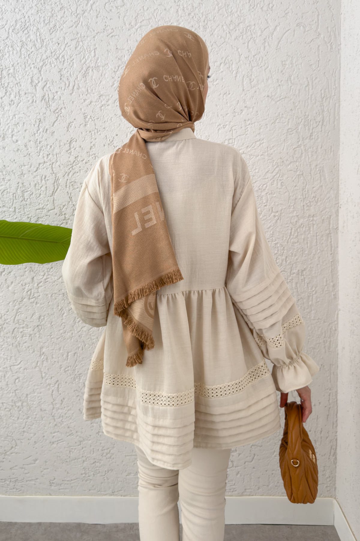 Fisto Detaylı Tunik 2208 - TAŞ RENGİ |  