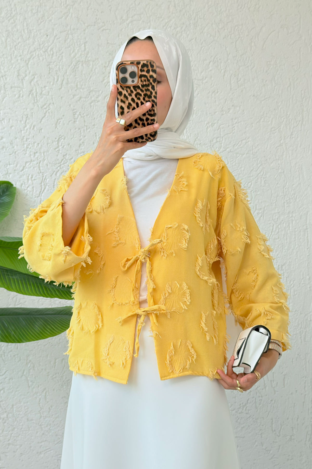 Yama Yırtık Detaylı Kimono 2330 - HARDAL |  