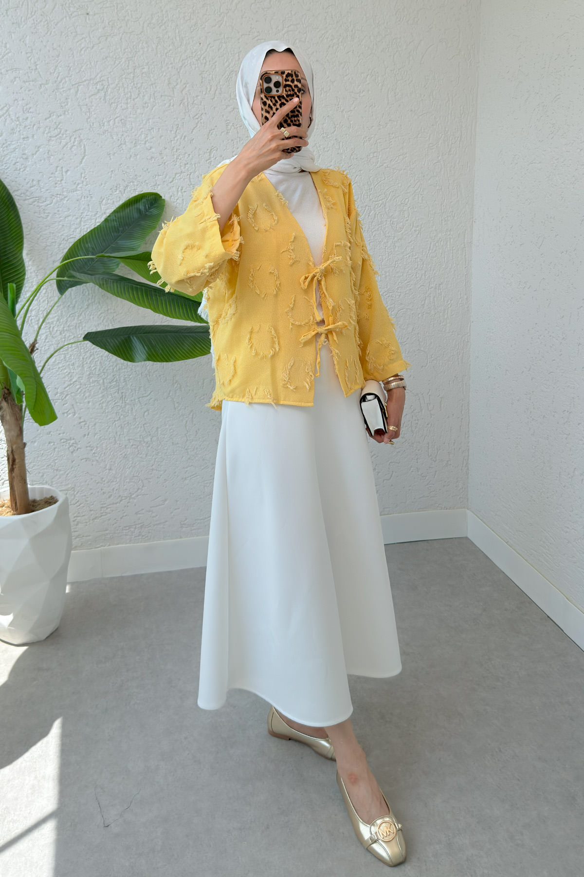 Yama Yırtık Detaylı Kimono 2330 - HARDAL |  