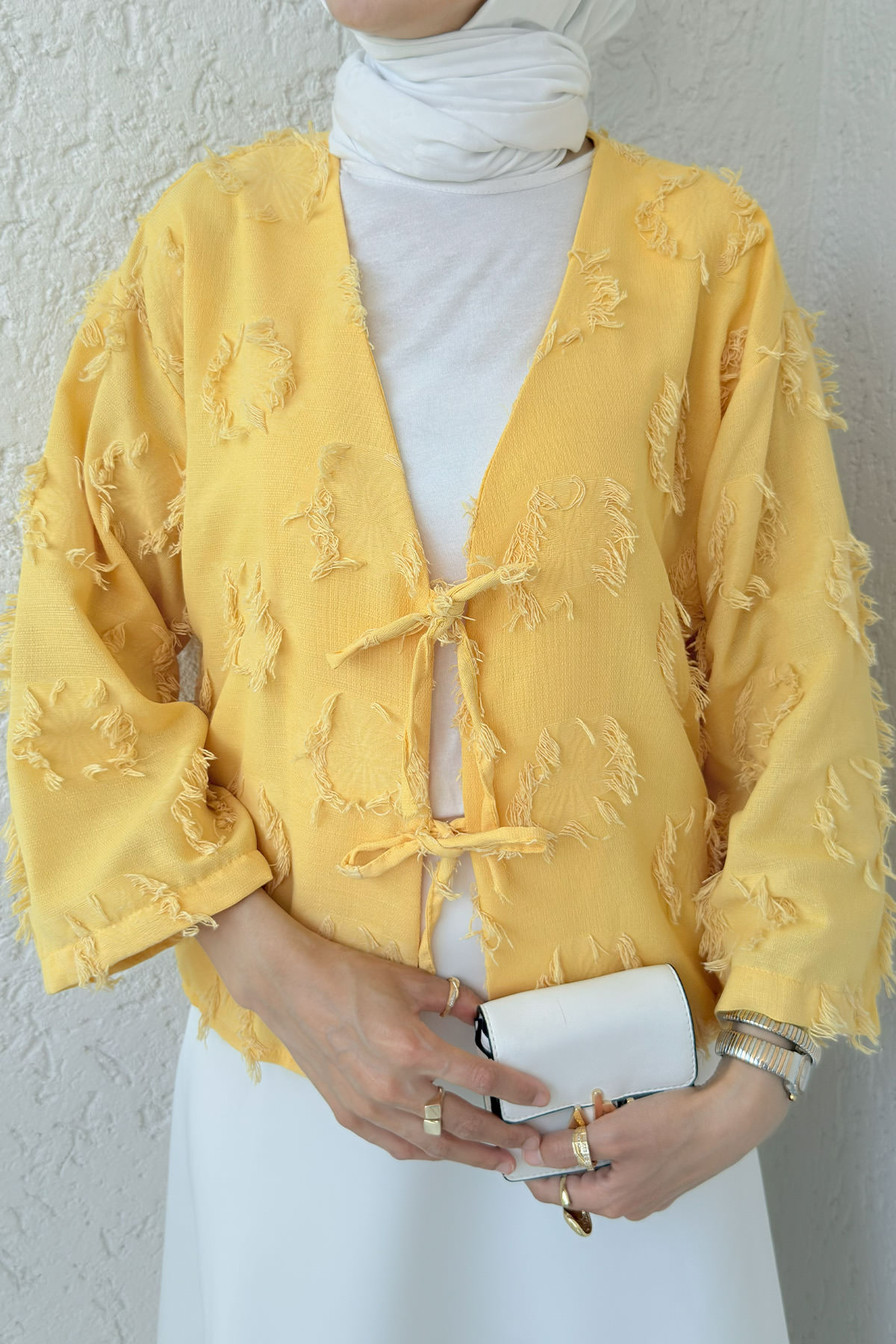 Yama Yırtık Detaylı Kimono 2330 - HARDAL |  