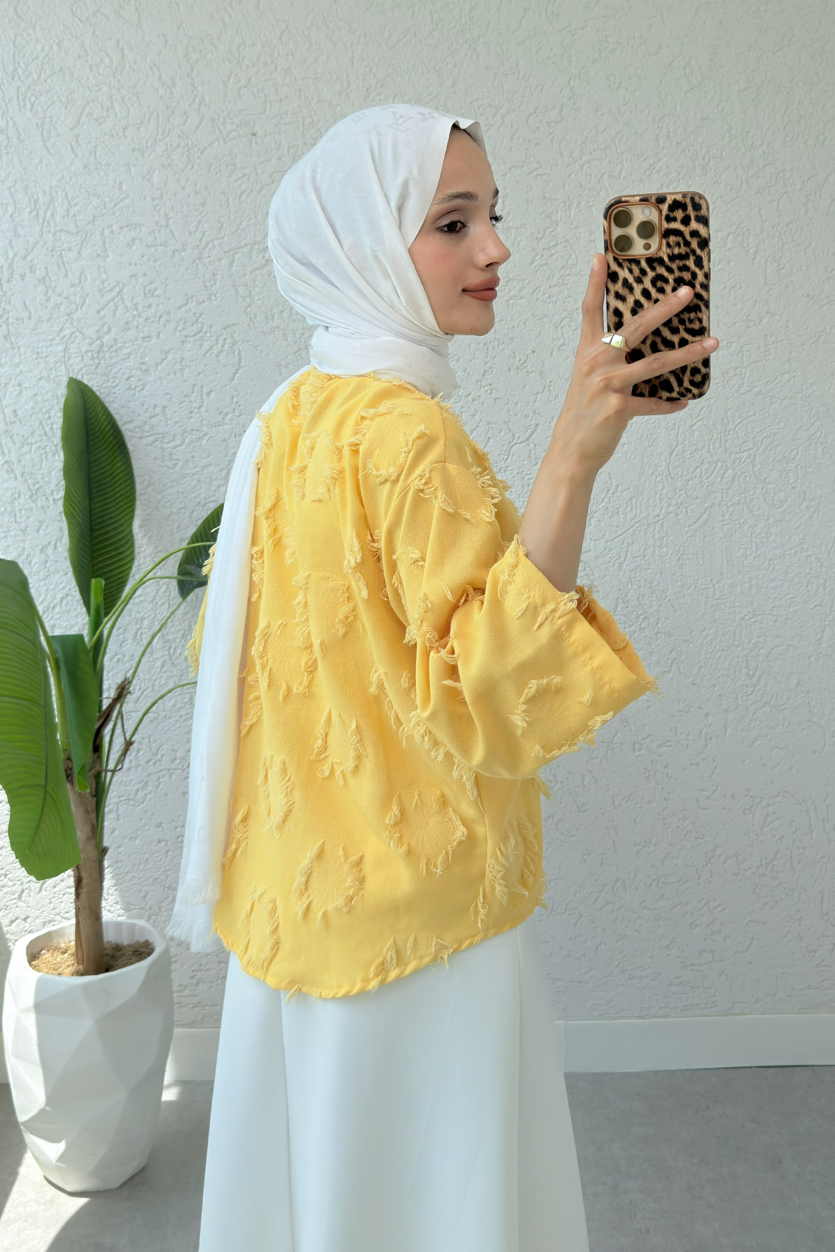 Yama Yırtık Detaylı Kimono 2330 - HARDAL |  