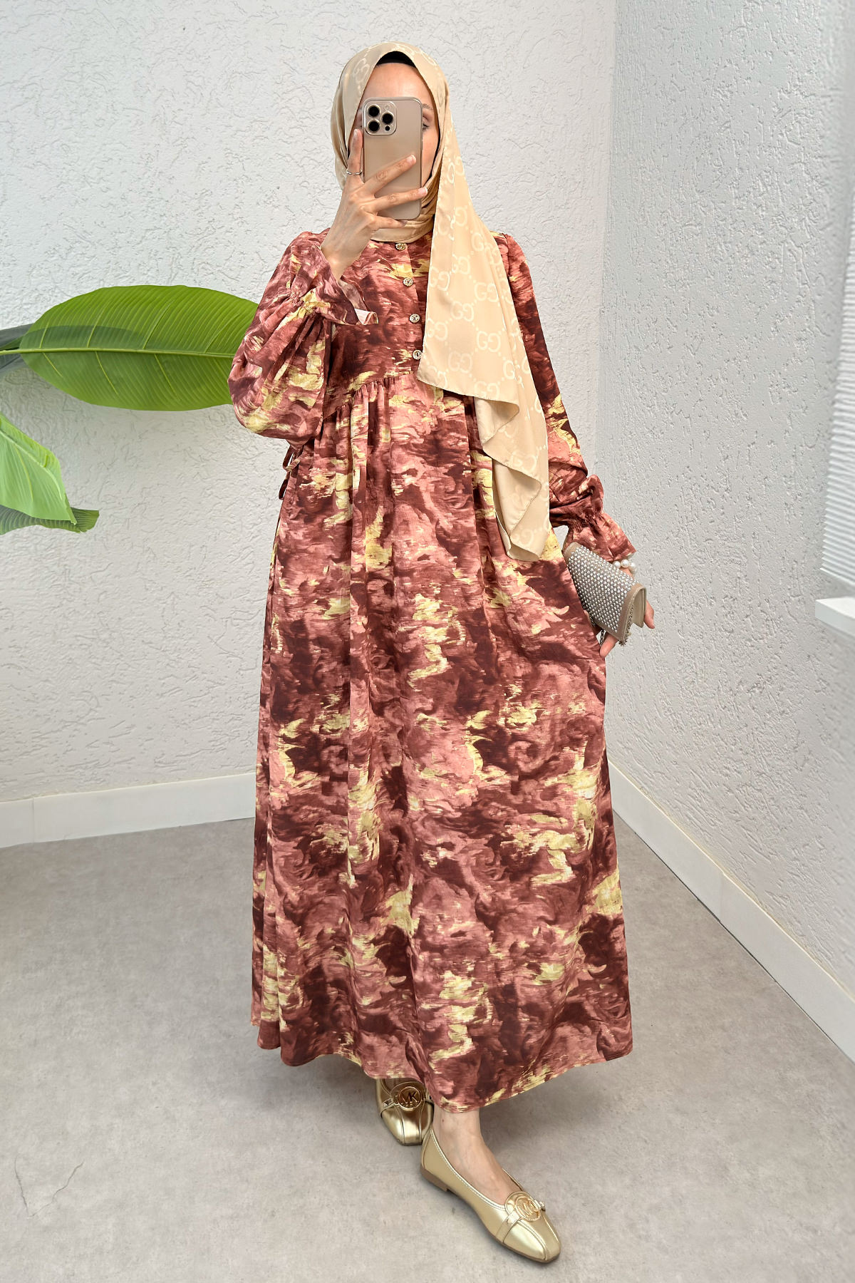 Batik Desen Viscon Elbise 2310 - MERCAN |  